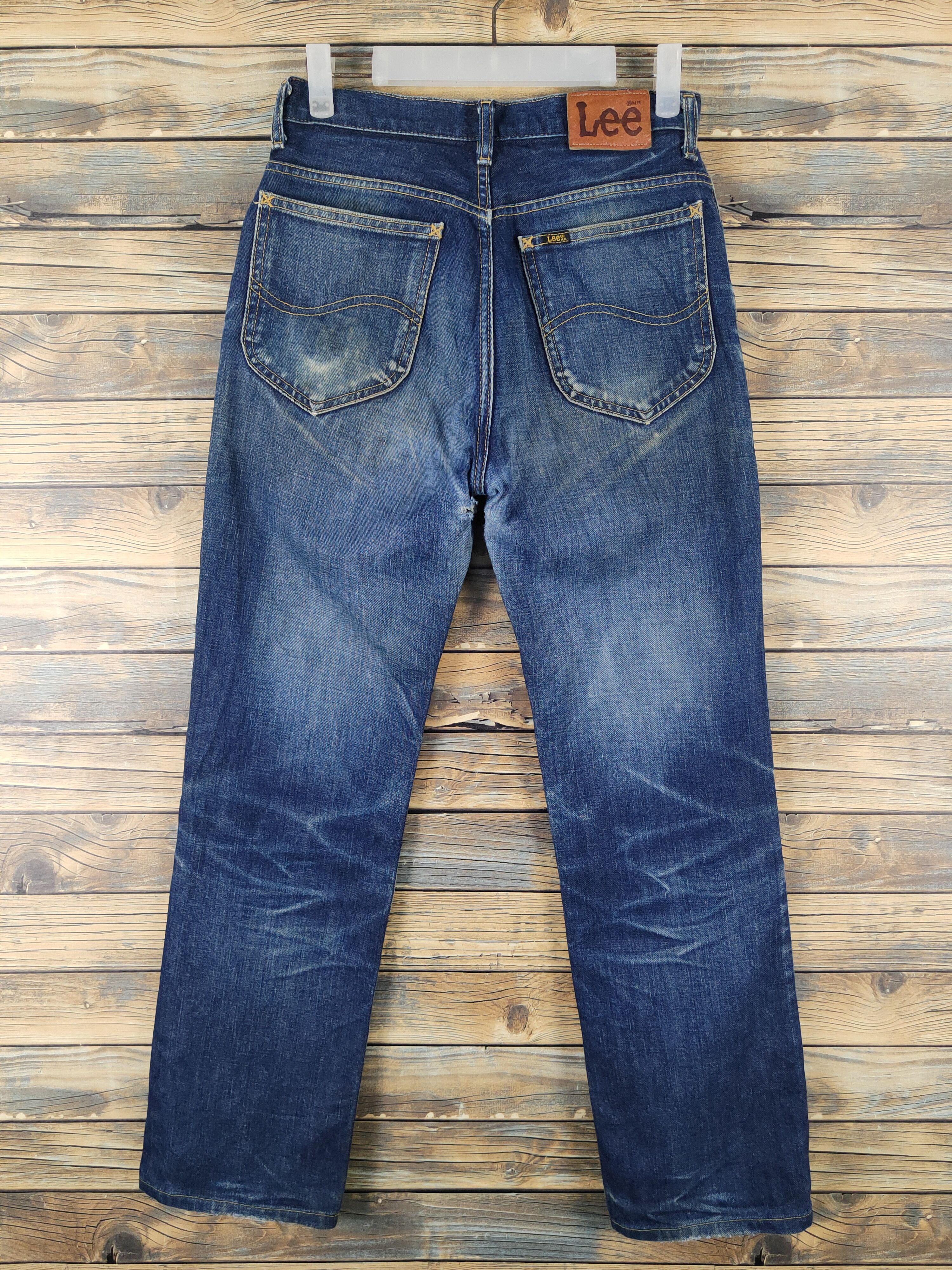 Lee × Vintage Miss Lee Dark Blue Distressed Ripped denim Jeans #W2069 Size 27" / US 4 / IT 40 - 9 Thumbnail