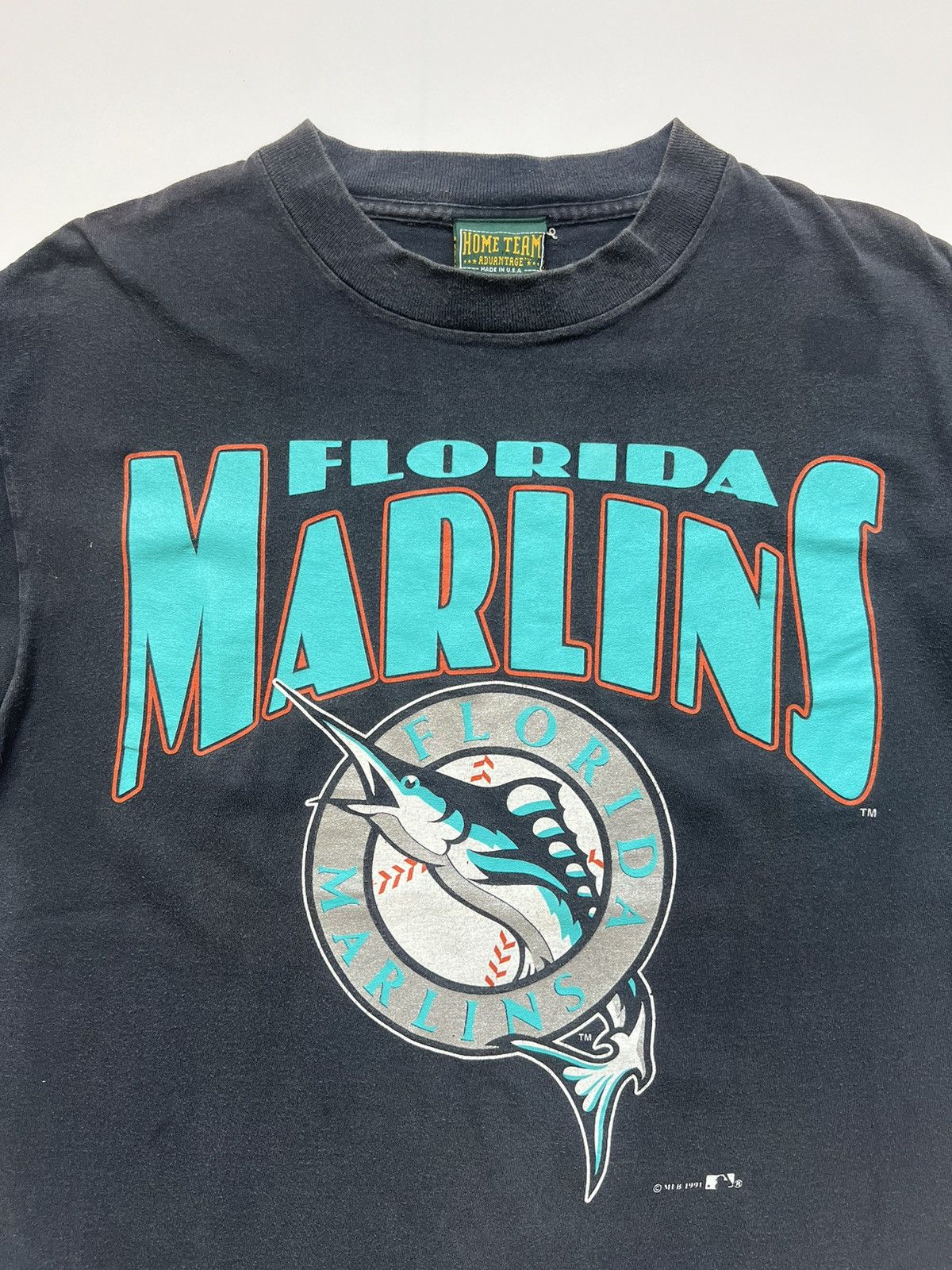 MLB × Vintage 1990s Florida Marlins Vintage MLB Tees Size US L / EU 52-54 / 3 - 3 Thumbnail