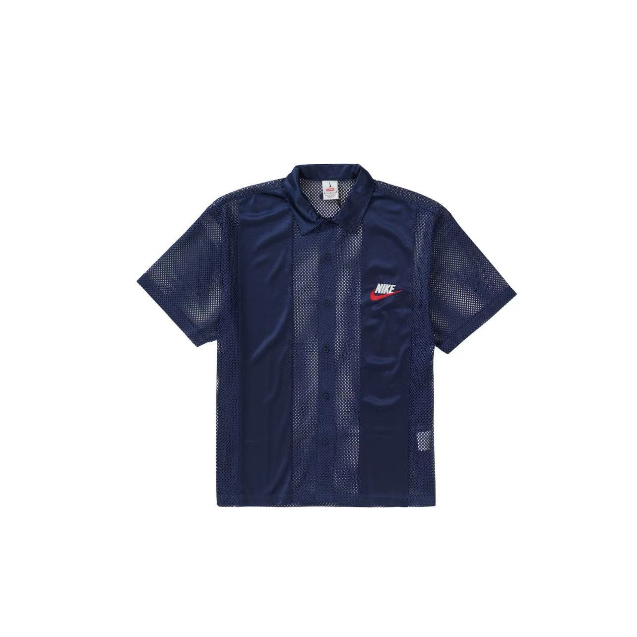 Nike × Supreme Supreme Nike Mesh S/S Shirt Navy Size: Extra Large Size US XL / EU 56 / 4 - 1 Thumbnail