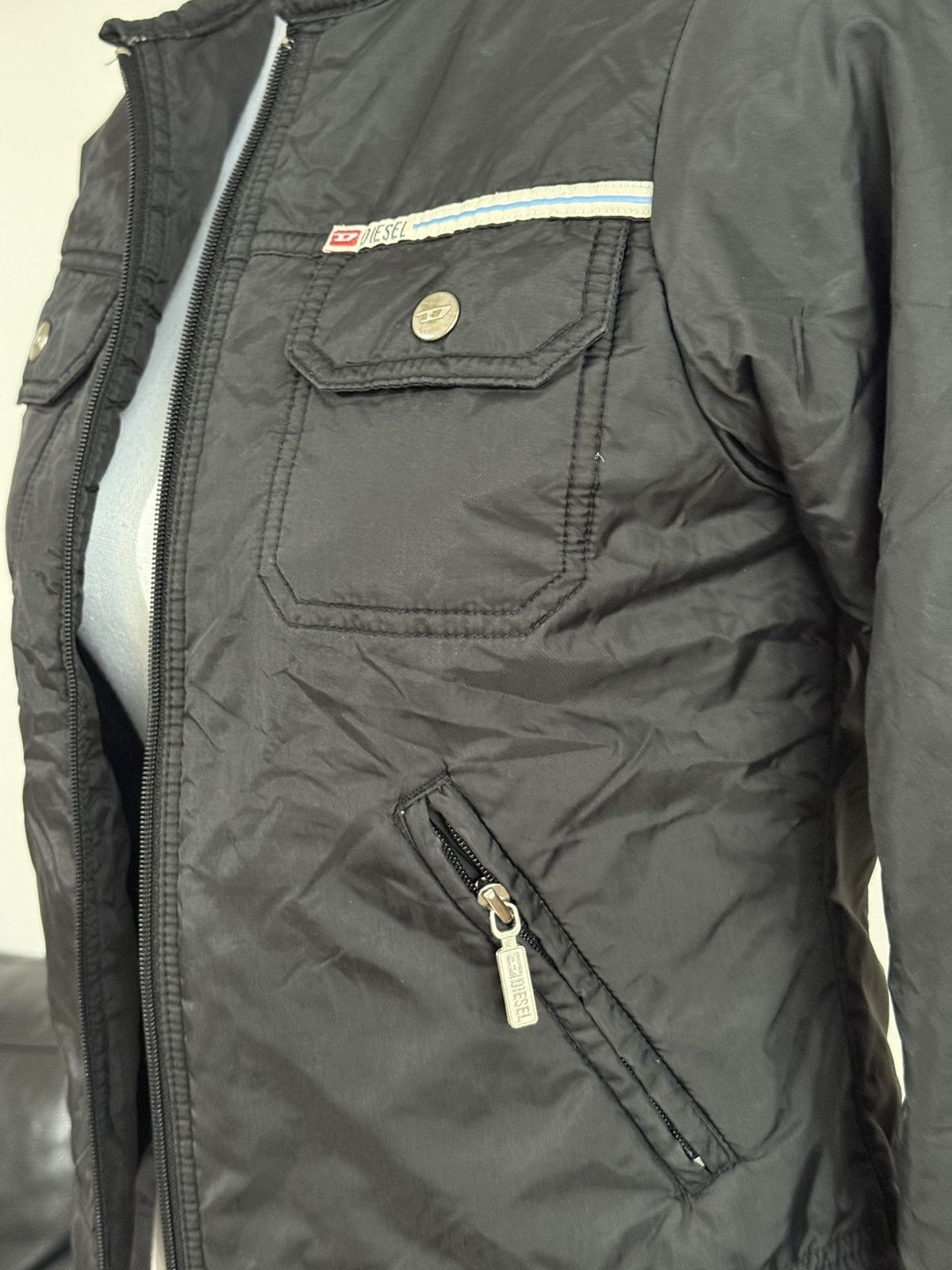 Diesel Diesel Y2K Cropped Black Jacket – Size M (fits XS/S) Size S / US 4 / IT 40 - 5 Thumbnail