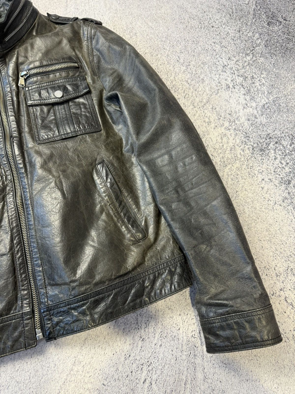 Leather Crazy True Vintage Cycle Rider Leather Jacket Biker Rare Y2K Size US L / EU 52-54 / 3 - 12 Thumbnail