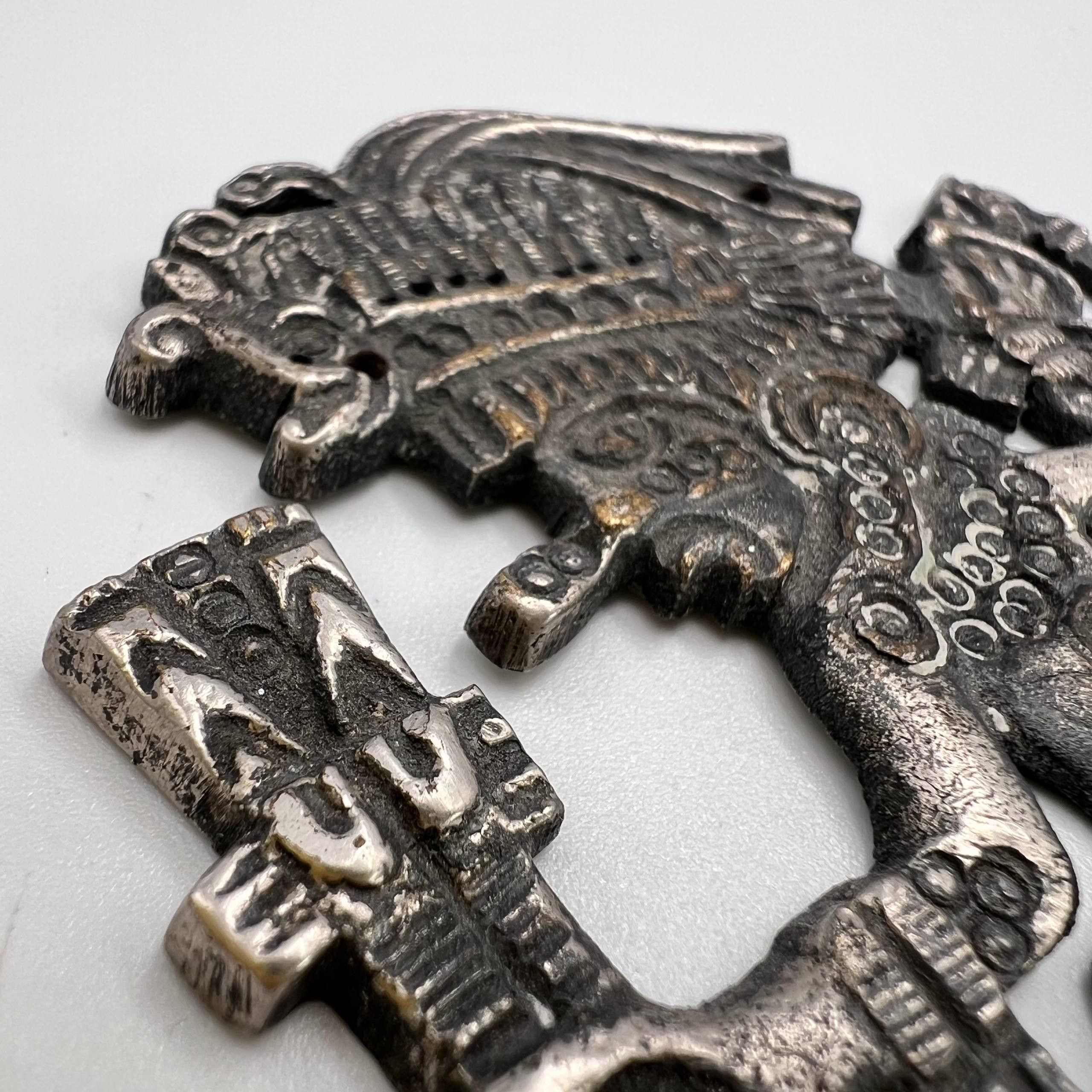 Vintage Vintage Tribal Warrior Plaque Overlay Relief South American Size ONE SIZE - 2 Thumbnail