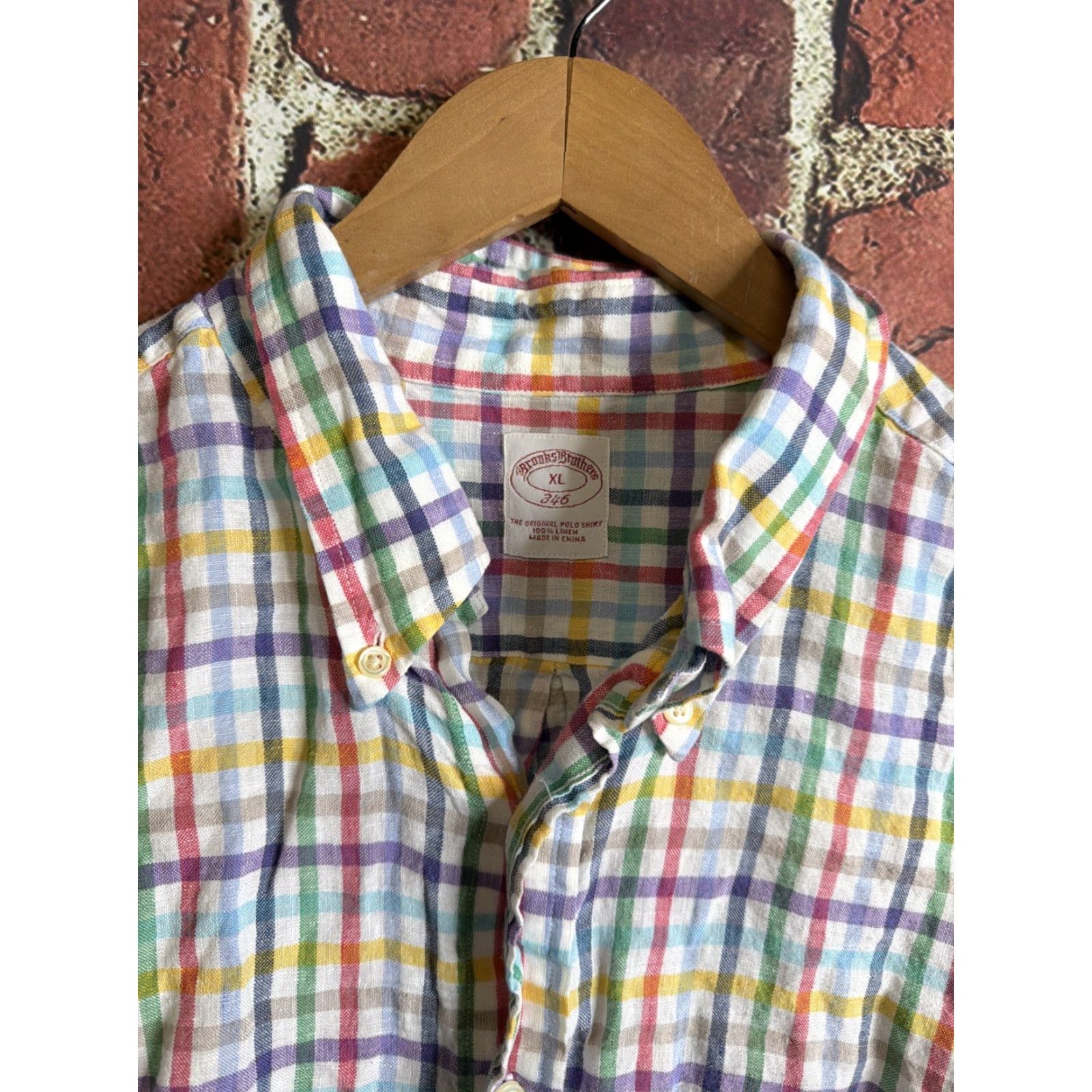 Brooks Brothers Brooks Brothers Original Polo Shirt Men’s XL Linen Multicolor Button Up Shirt Size US XL / EU 56 / 4 - 2 Thumbnail