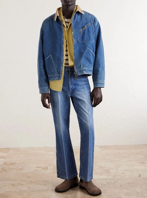 Kapital kapital Denim Lining Reversible Work Jacket Virgin Mary Size US XL / EU 56 / 4 - 11 Thumbnail