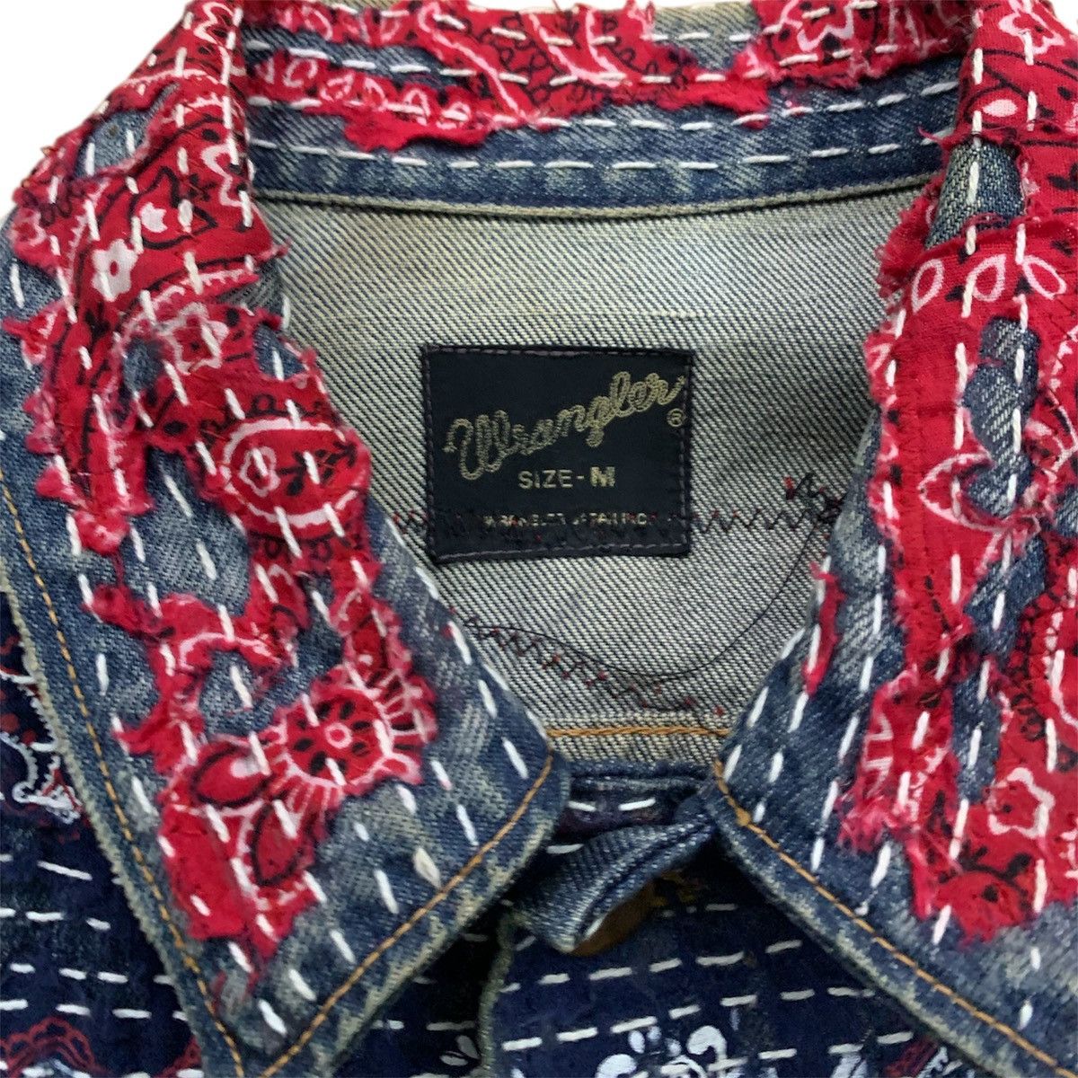 Wrangler Wrangler Sashiko Boro Handstiching Denim Jacket Size US M / EU 48-50 / 2 - 4 Thumbnail