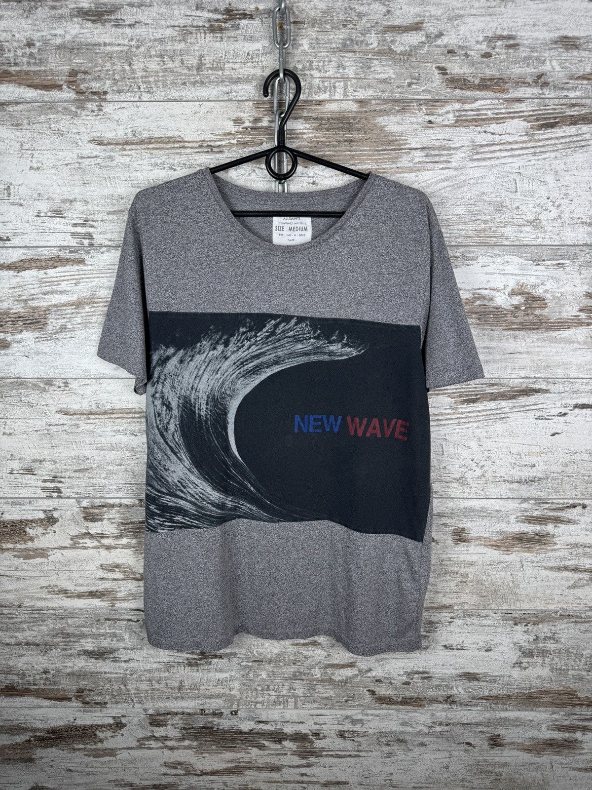 Allsaints Mens Vintage AllSaints T-shirt art big logo tee streetwear Size US M / EU 48-50 / 2 - 2 Thumbnail