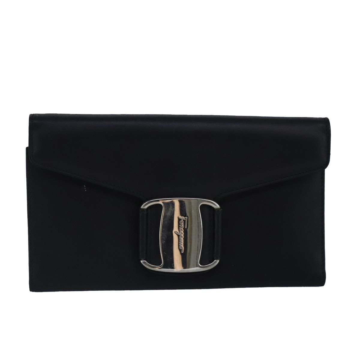 Salvatore Ferragamo Vara Black Leather Wallet (Pre-Owned) Size ONE SIZE - 1 Thumbnail