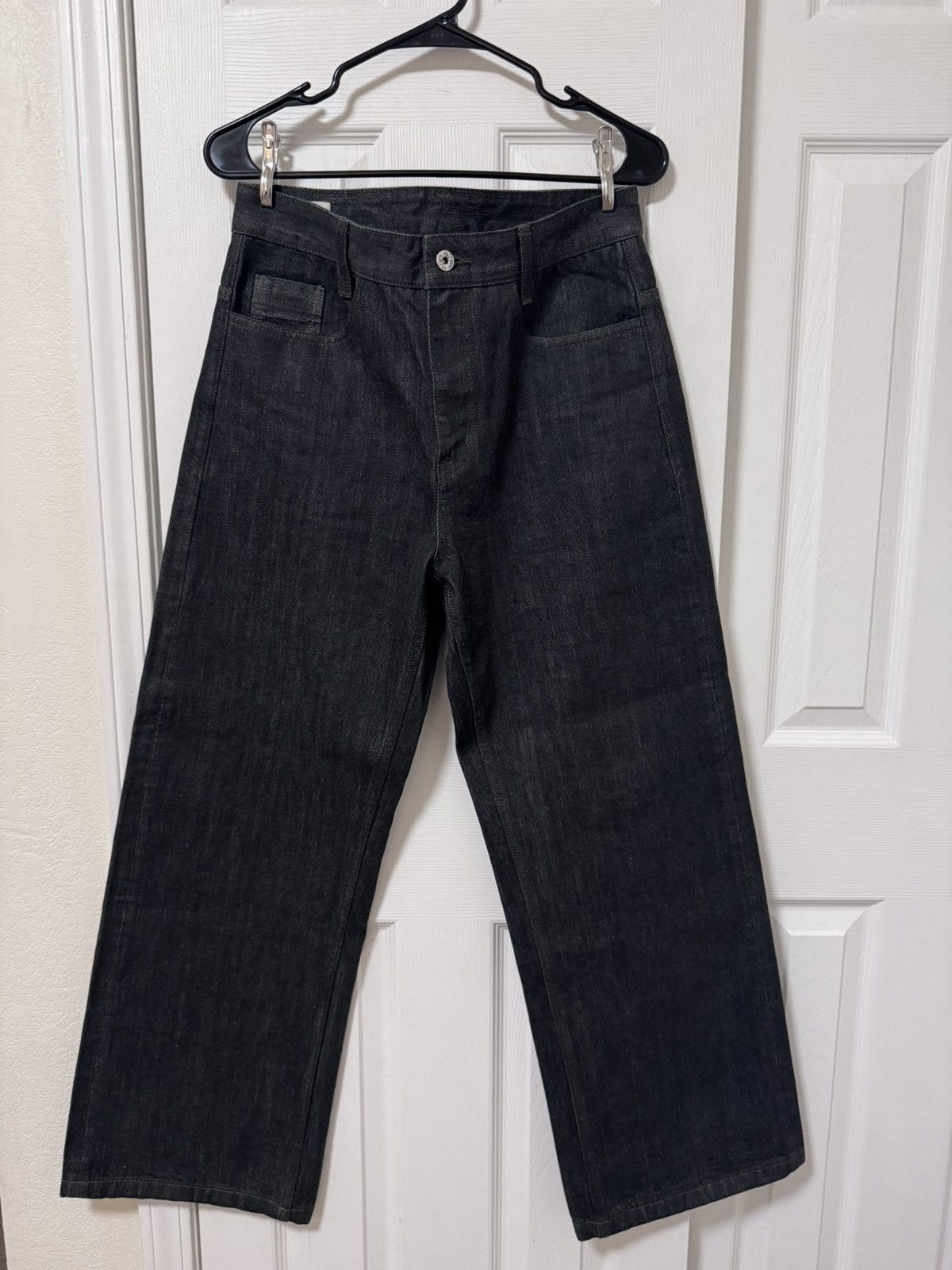 SIMPLE PROJECT Simple Project Raw Selvedge Jeans Black Size Medium ...