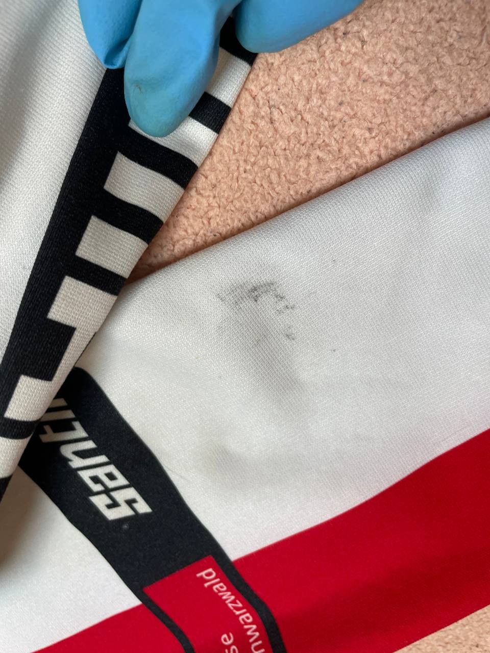 Vintage white jacket Santini sportwear Y2K big logo print vintage Size US L / EU 52-54 / 3 - 13 Thumbnail