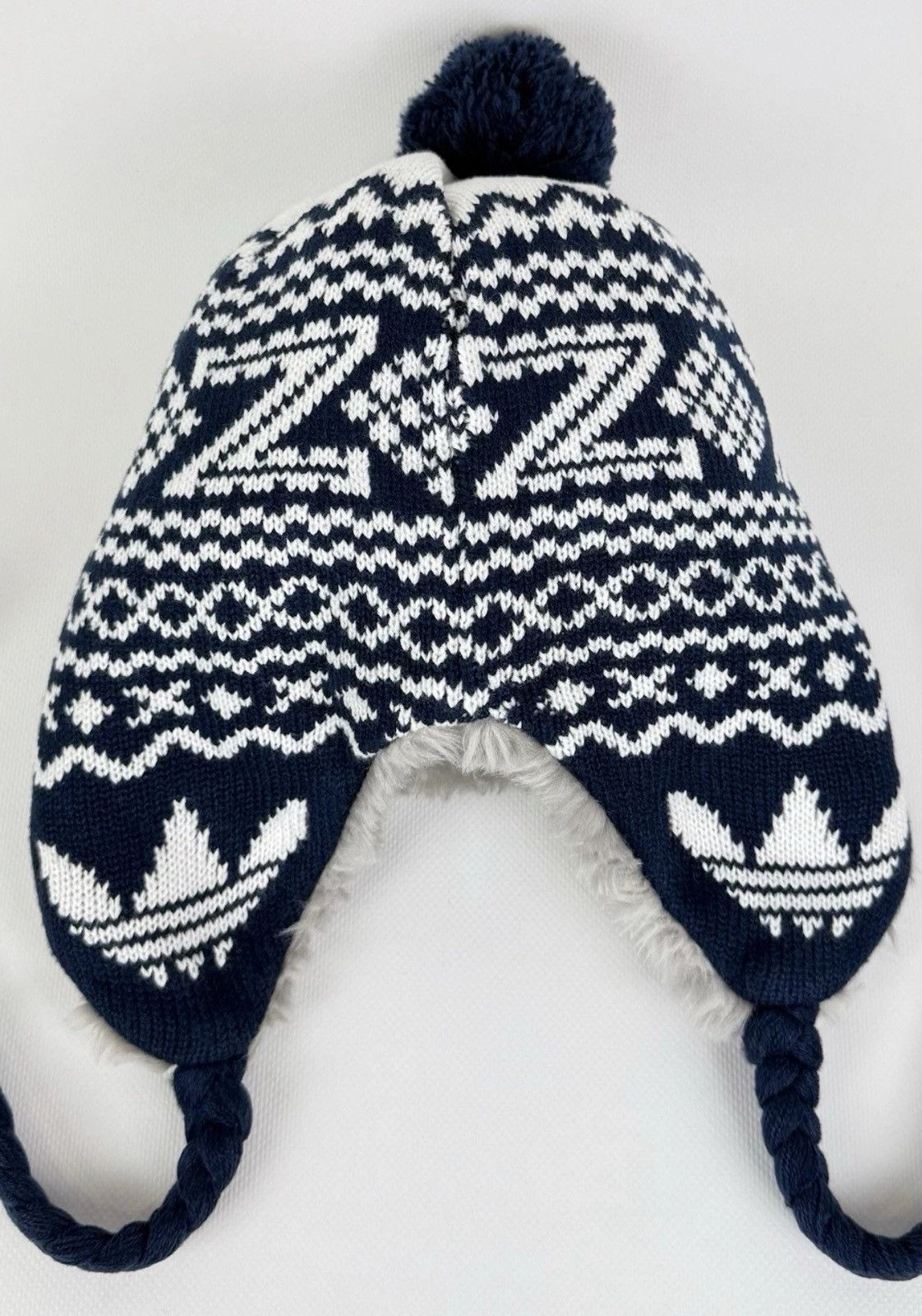 Adidas Adidas Originals Earflaps Winter Hat Pompon Beanie Big Logo Size ONE SIZE - 3 Thumbnail