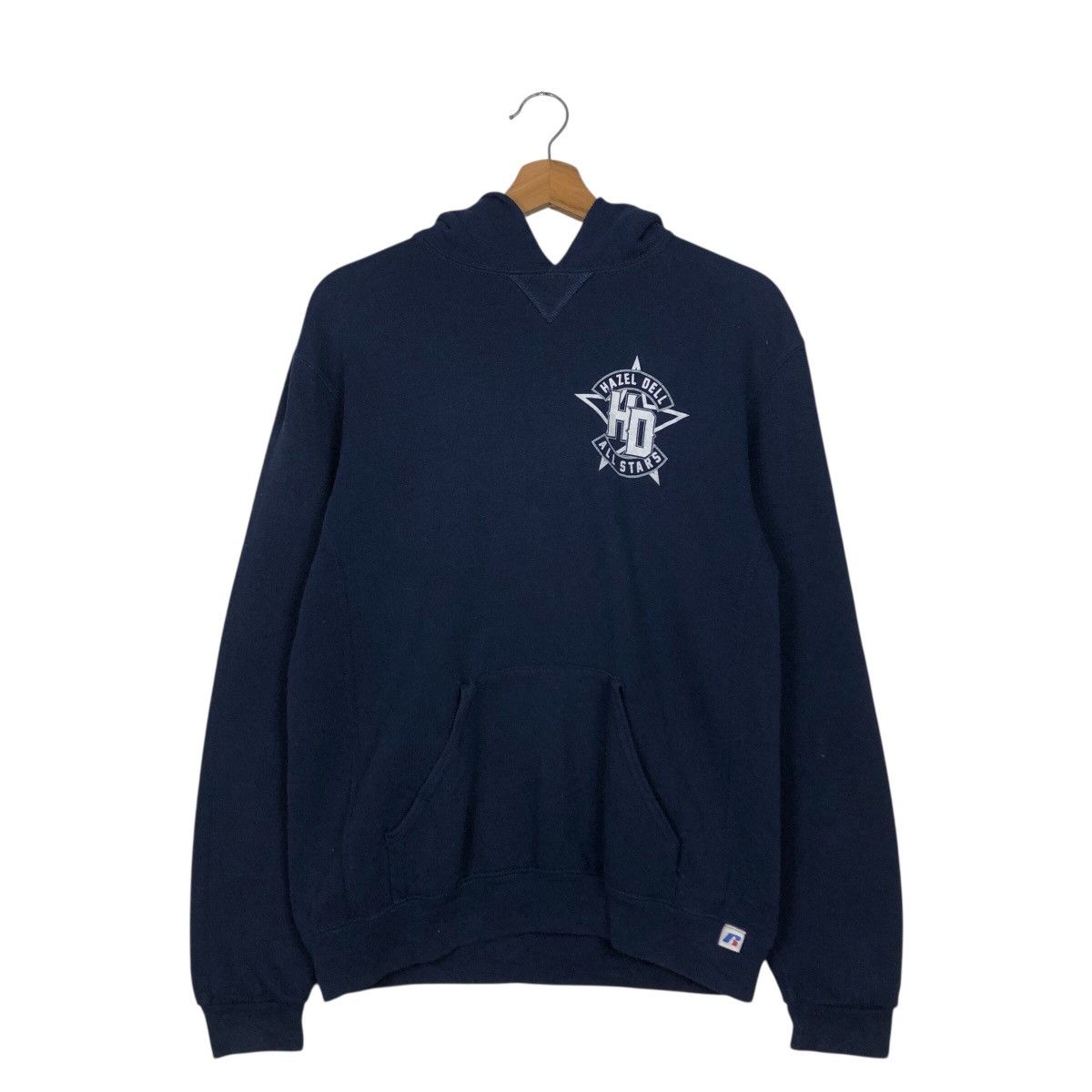 Russell Athletic × Vintage 📌Vintage Hoodie Pull Over Russell Athletic Big Logo Design Size US XL / EU 56 / 4 - 13 Thumbnail