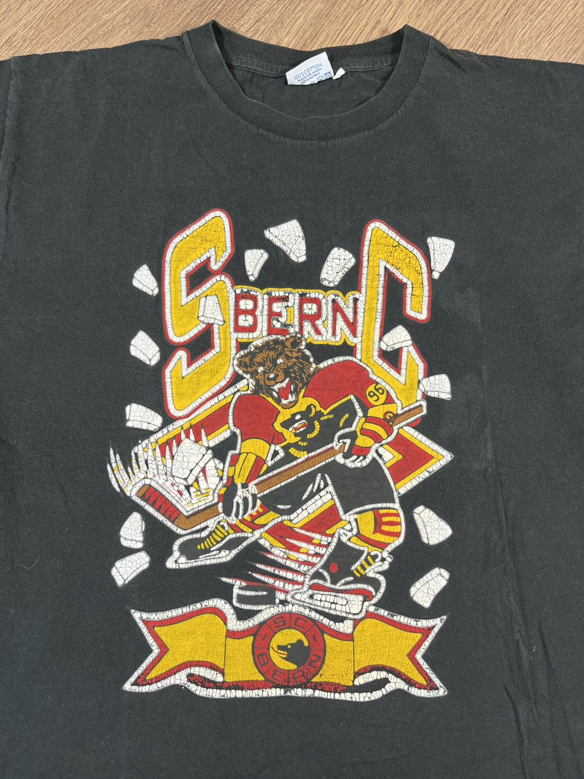 NHL Vintage Hockey SC Bern T Shirts Rare Size US L / EU 52-54 / 3 - 2 Thumbnail