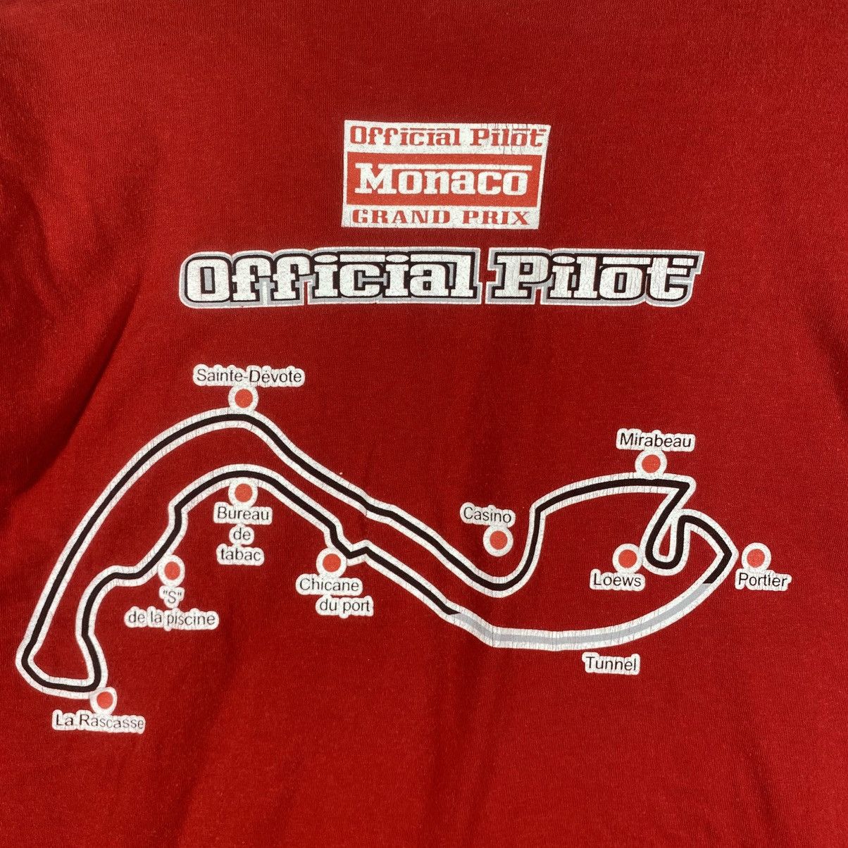 Vintage Vintage Official Pilot MONACO GRAND PRIX Racing Tee Shirt Size US L / EU 52-54 / 3 - 7 Thumbnail