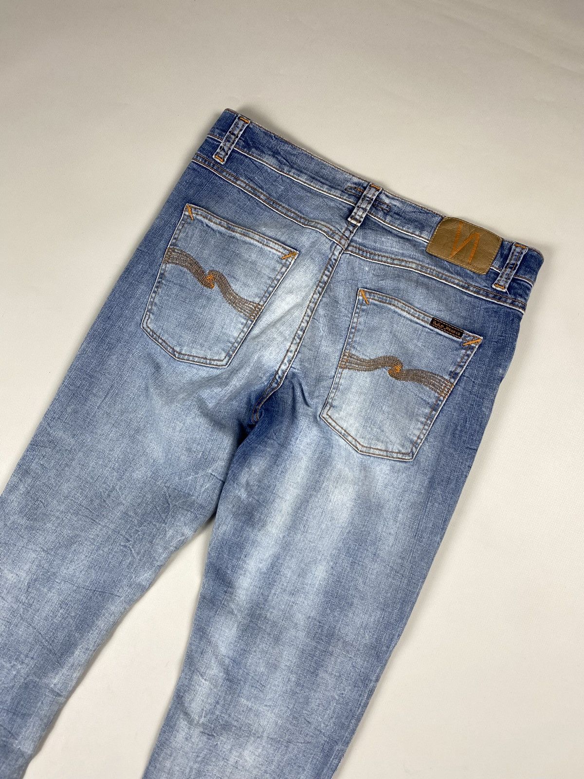 Nudie Jeans Nudie Jeans Co Lean Dean Broken Sage men’s jeans Size US 31 - 23 Thumbnail
