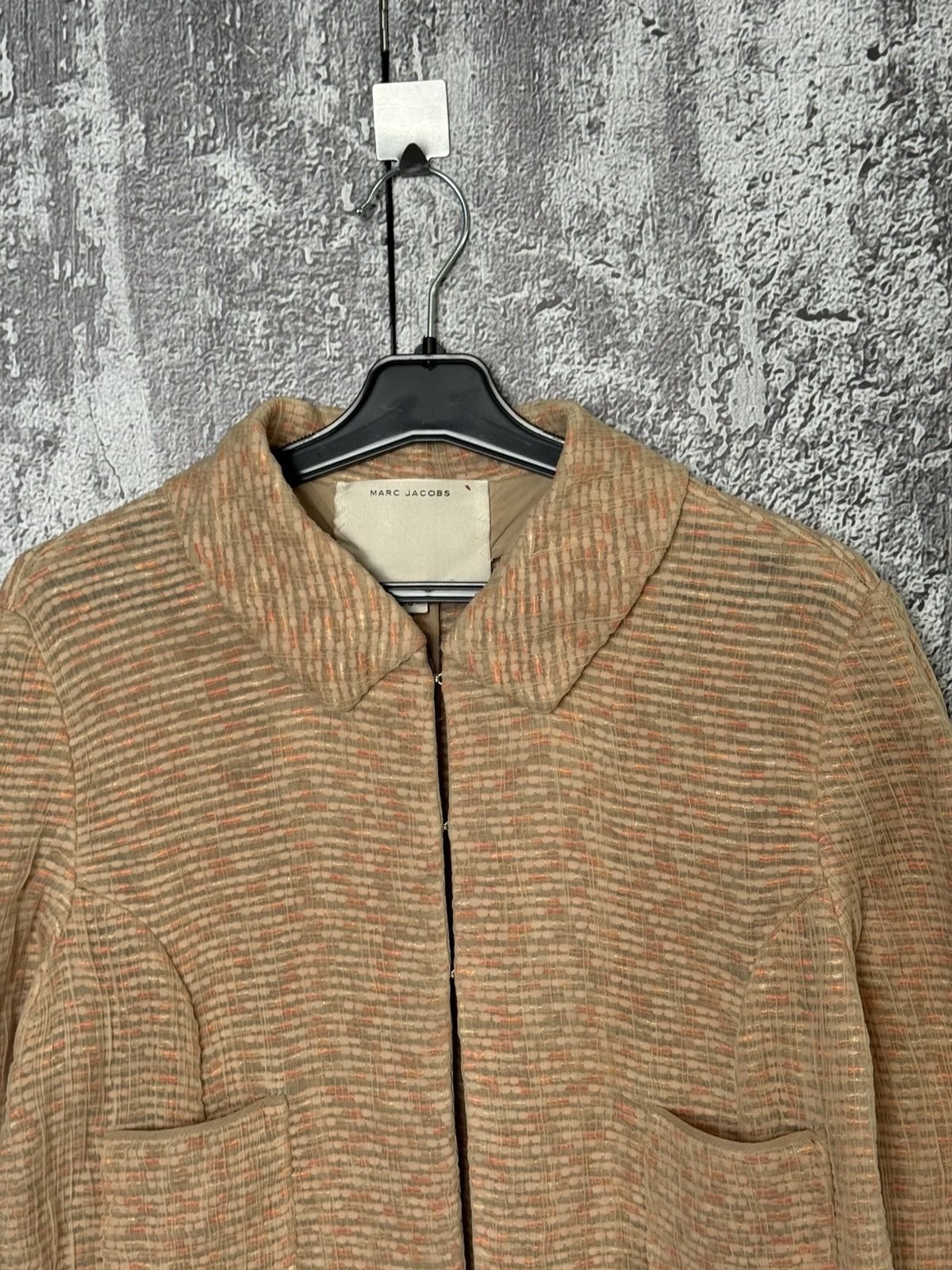 Marc Jacobs Marc Jacobs Textured Silk Blend Jacket Beige Pink Blazer Size M / US 6-8 / IT 42-44 - 2 Thumbnail