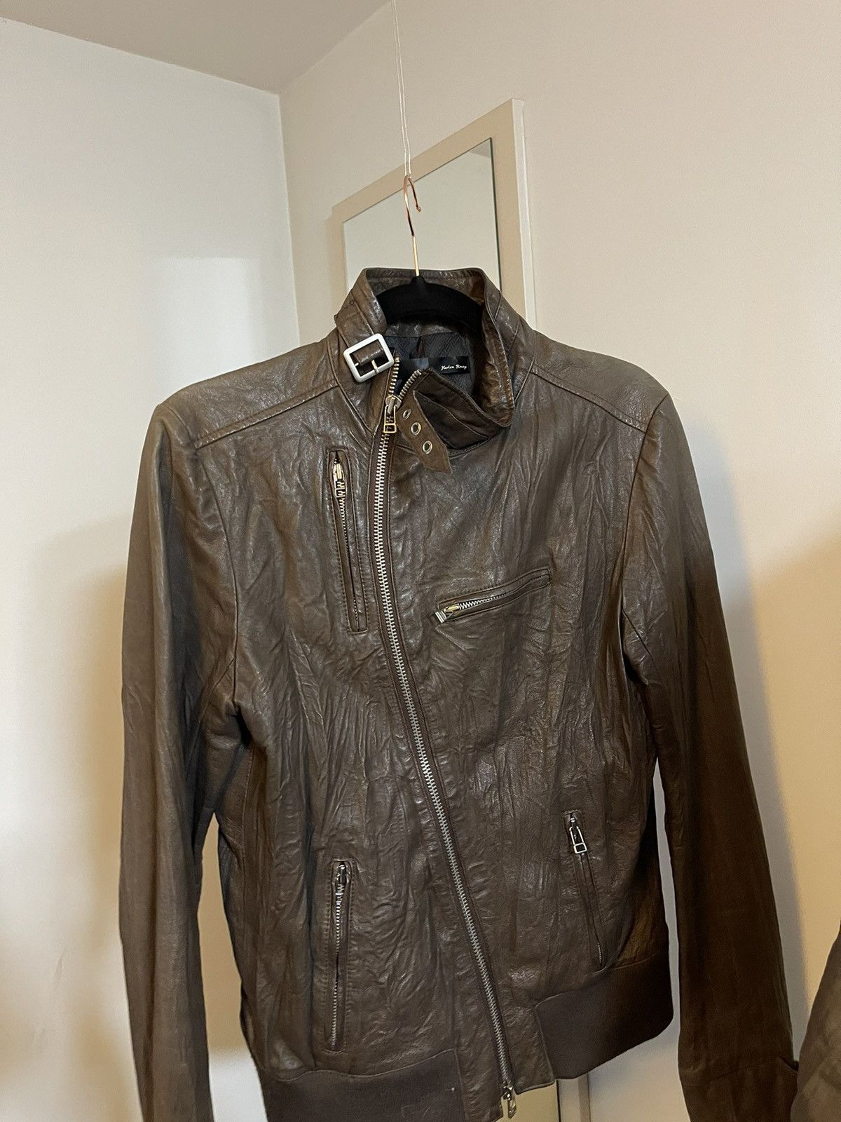 image of Harlem Rounge Pig Skin Jacket in Brown, Women's (Size Medium)