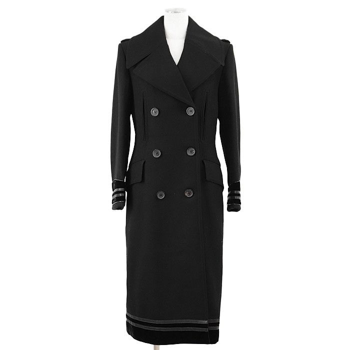 Gucci Gucci Gucci Wool Velour Leather Trench Coat Leather Outerwear DUTY FREE for USA Size ONE SIZE - 1 Thumbnail
