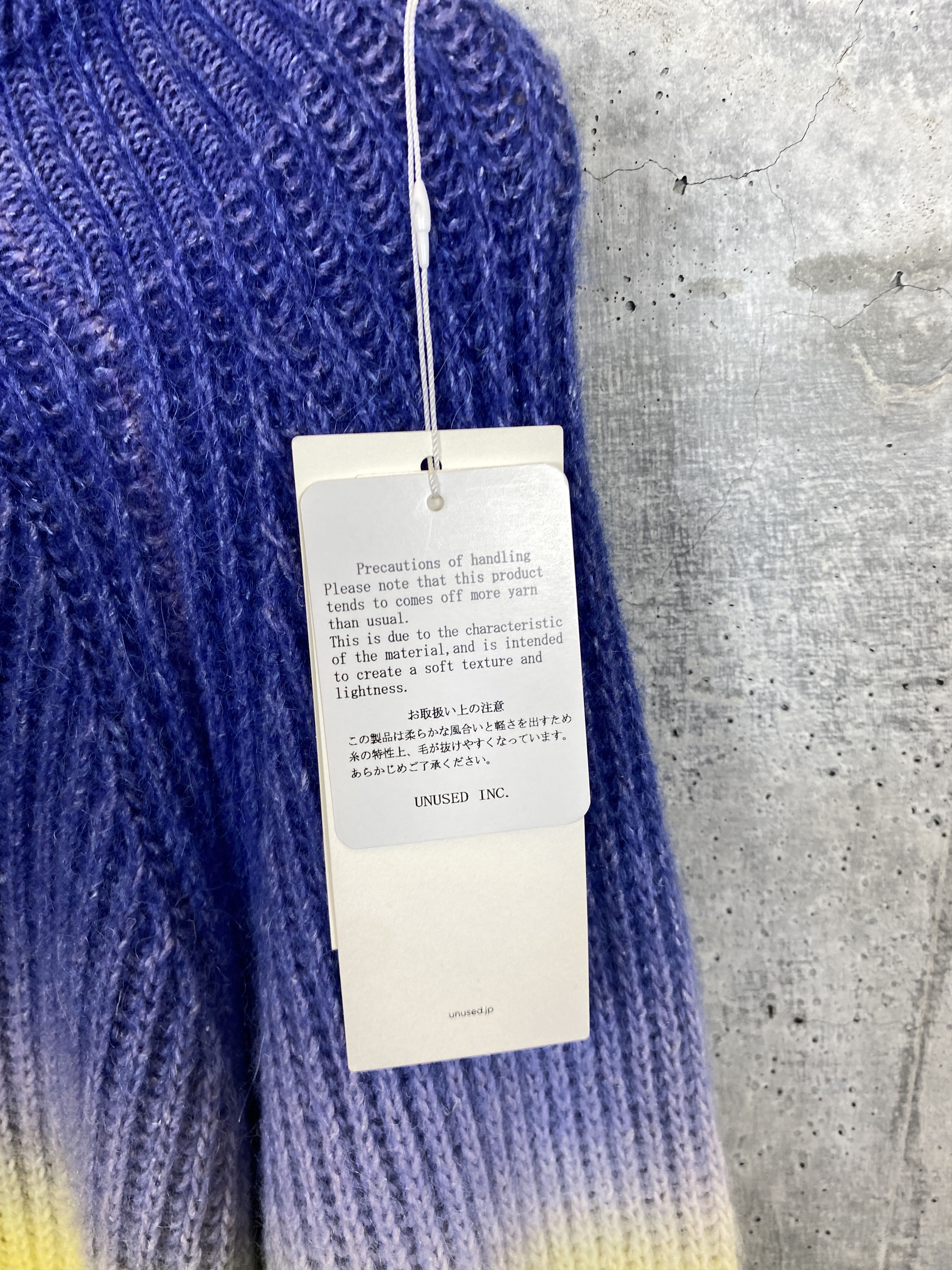 Unused Union x Unused Tri-Color Wool Alpaca Blend Knit Hoodie Size US M / EU 48-50 / 2 - 3 Thumbnail