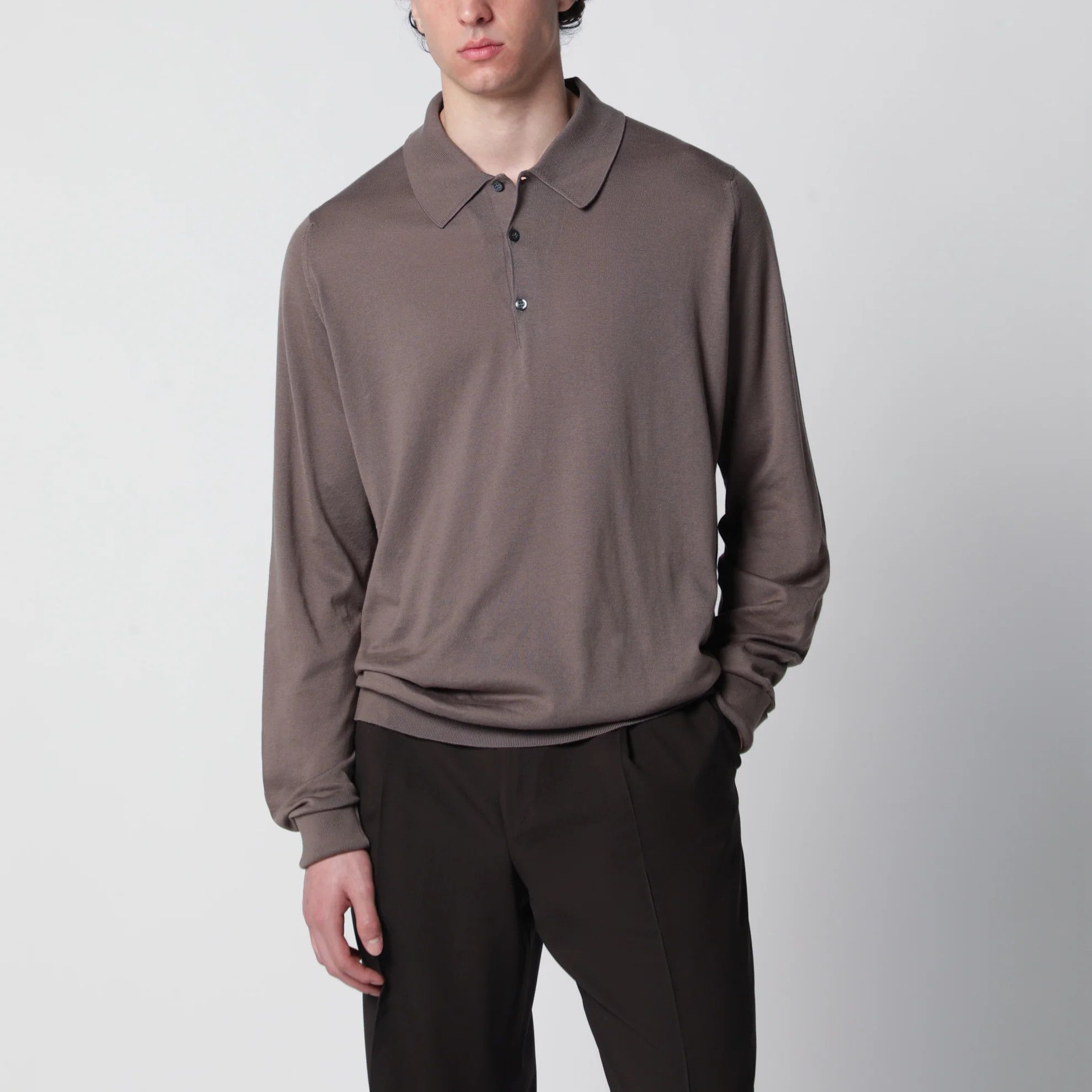 John Smedley o1d2blof0526 Cotton Polo Shirt in Beige Size US XXL / EU 58 / 5 - 1 Thumbnail