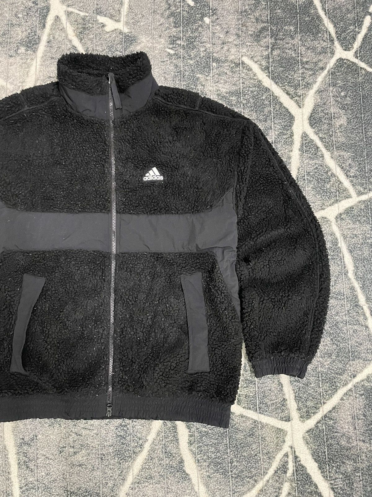 Adidas Adidas Faux Fux Outerwear Warding Loose Fit Boa Jacket KWX95 Size US M / EU 48-50 / 2 - 3 Thumbnail