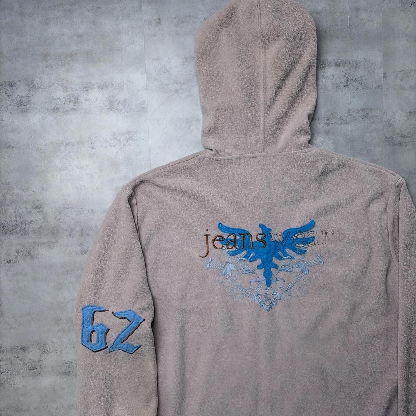 George Y2K Beige George Grunge Skater Fleece Zip Up Hoodie Size US L / EU 52-54 / 3 - 4 Thumbnail