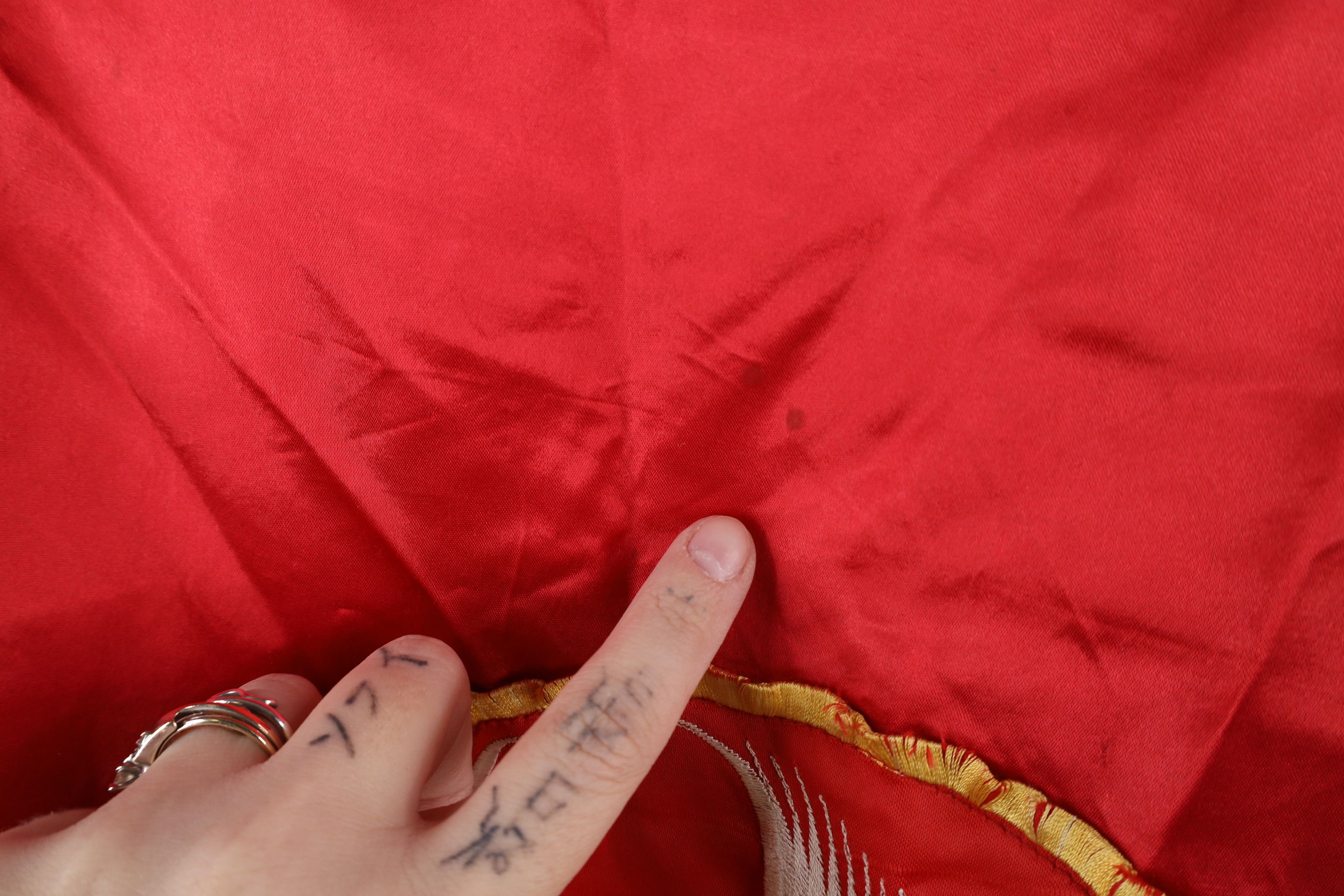 Vintage Vintage 50s 60s Silk Japanese Crane Kimono Shirt Red Size S / US 4 / IT 40 - 8 Thumbnail