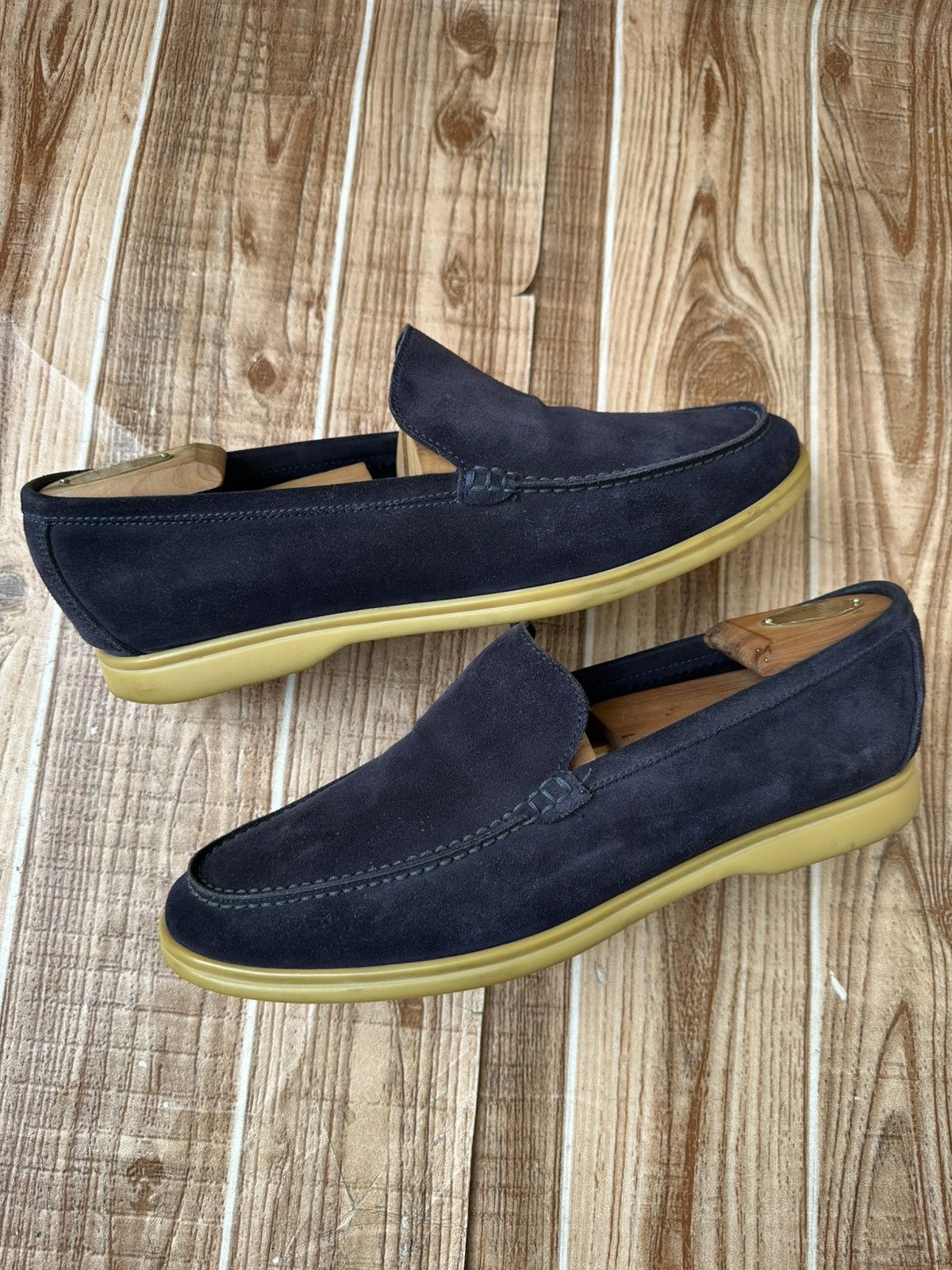 Loro Piana Loro Piana Summer Walk Blue Suede Loafer Flats Size US 11 / EU 44 - 8 Thumbnail