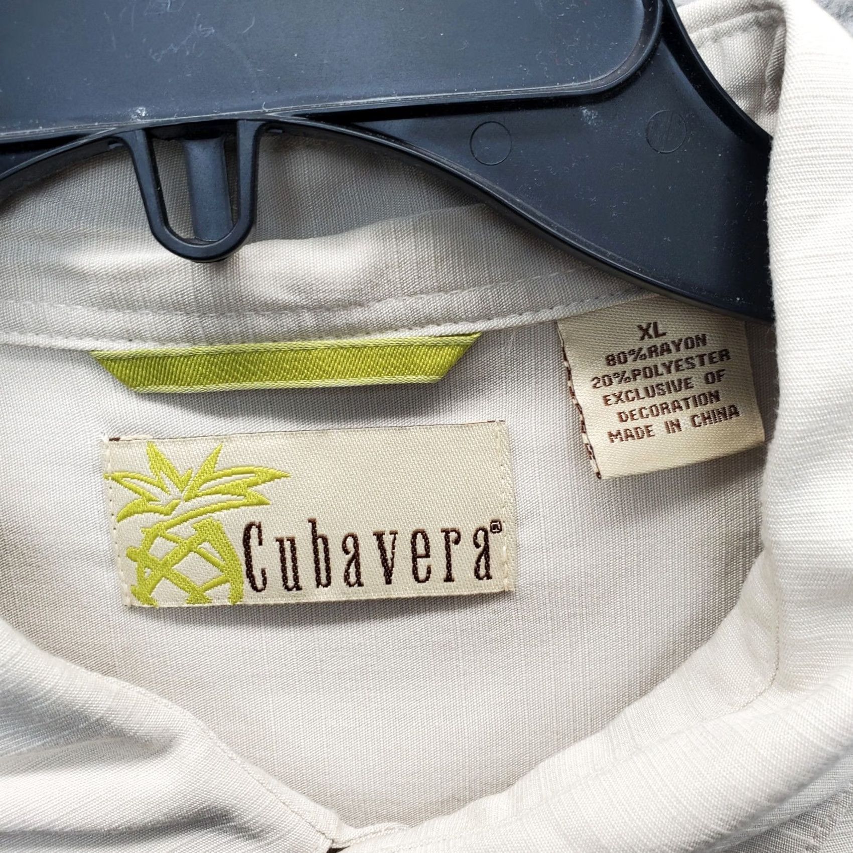 Cubavera Cubavera Shirt Mens XL Multi Rayon Embroidery Short Sleeve Collared Button-Up Size US XL / EU 56 / 4 - 6 Thumbnail