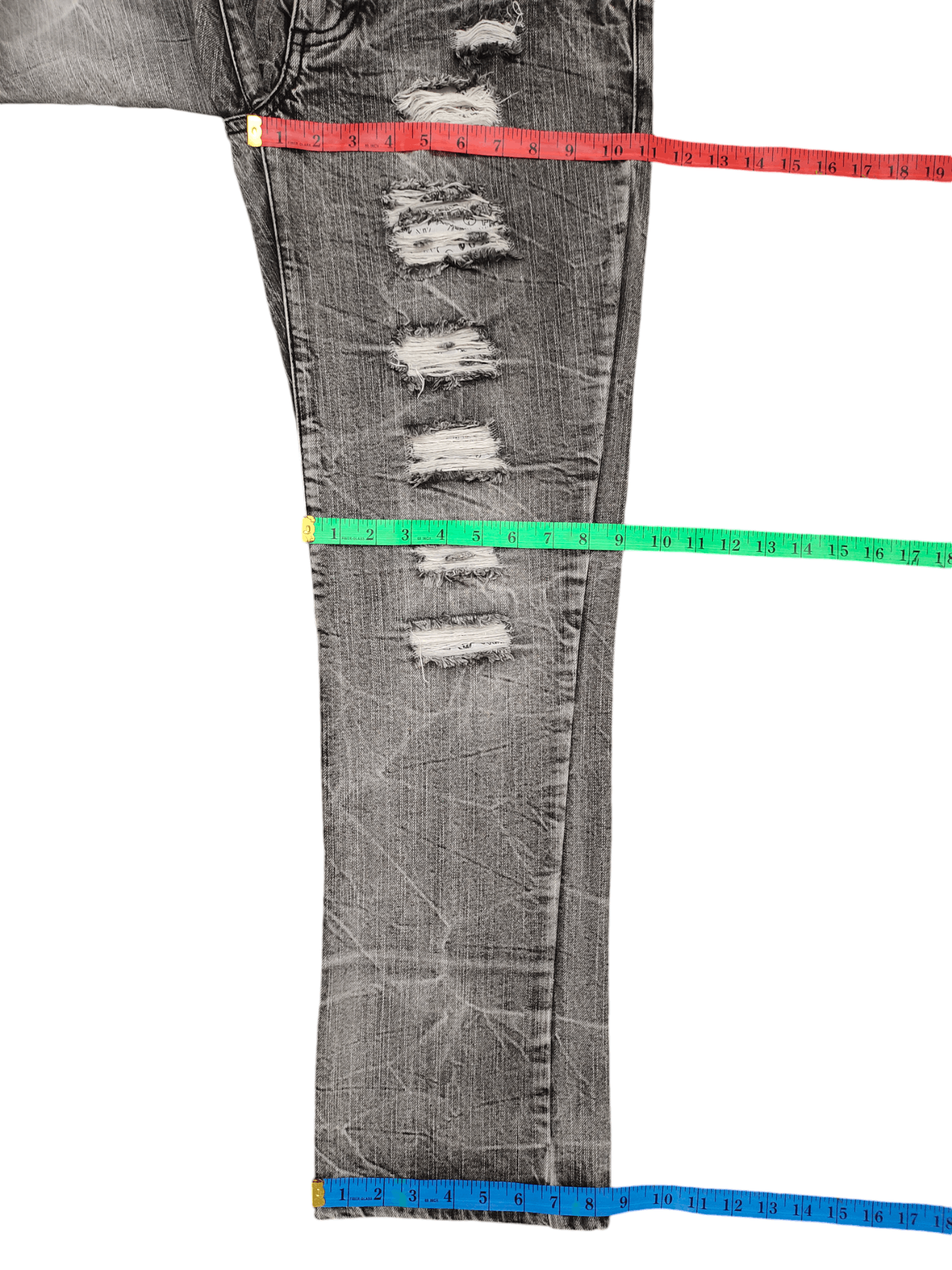 Comme des Garcons × Undercover Vintage Y2k Assured Joy Clawmark Distress Faded Denim Jeans Size US 32 / EU 48 - 12 Thumbnail