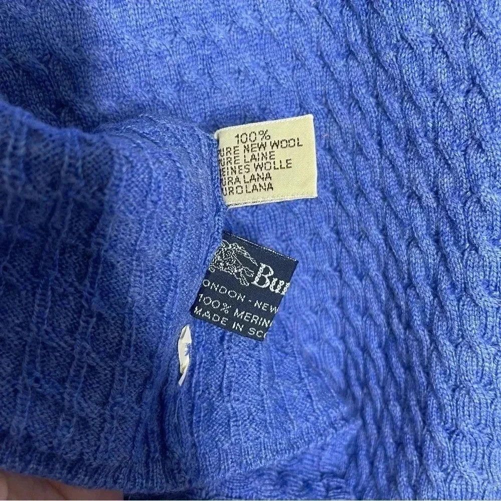 Burberry Burberry Wool Mock Neck Cable Sweater Size Large Size L / US 10 / IT 46 - 2 Thumbnail