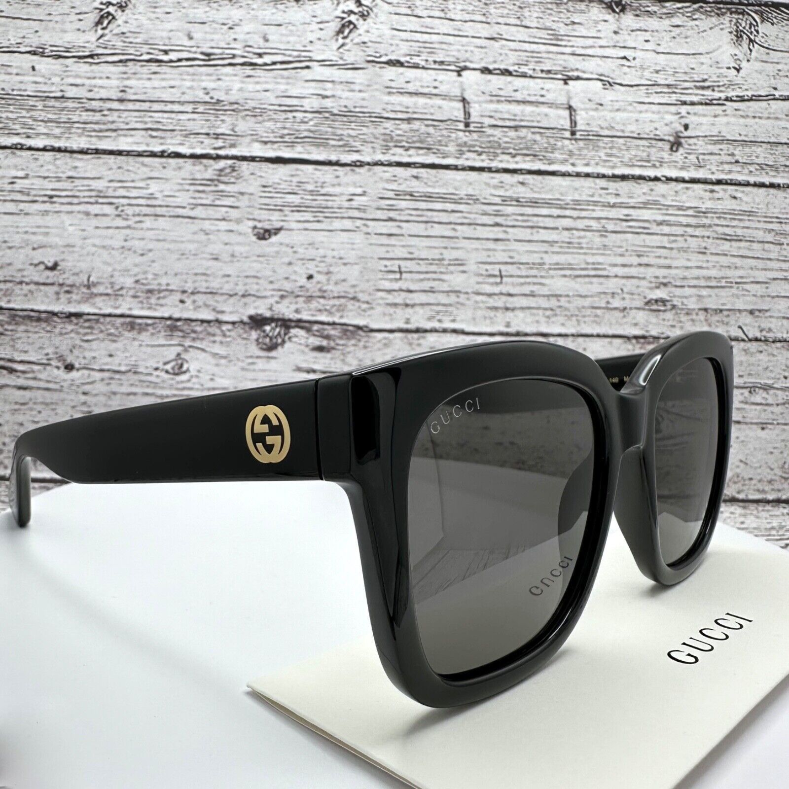 Gucci New Gucci Sunglasses Black Square Size ONE SIZE - 18 Thumbnail