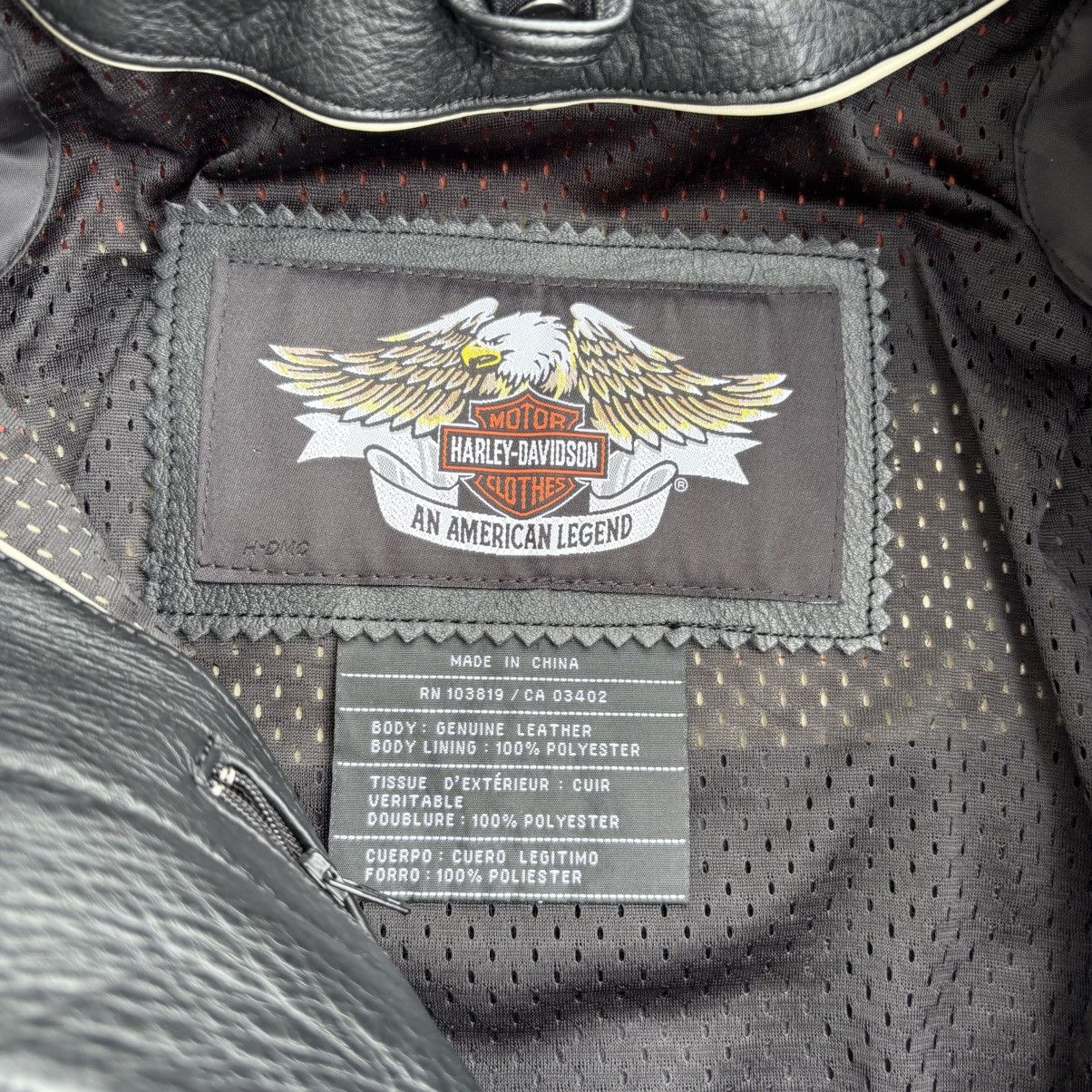 Harley Davidson Vintage Y2K Harley Davidson Leather Biker Jacket Size S / US 4 / IT 40 - 5 Thumbnail