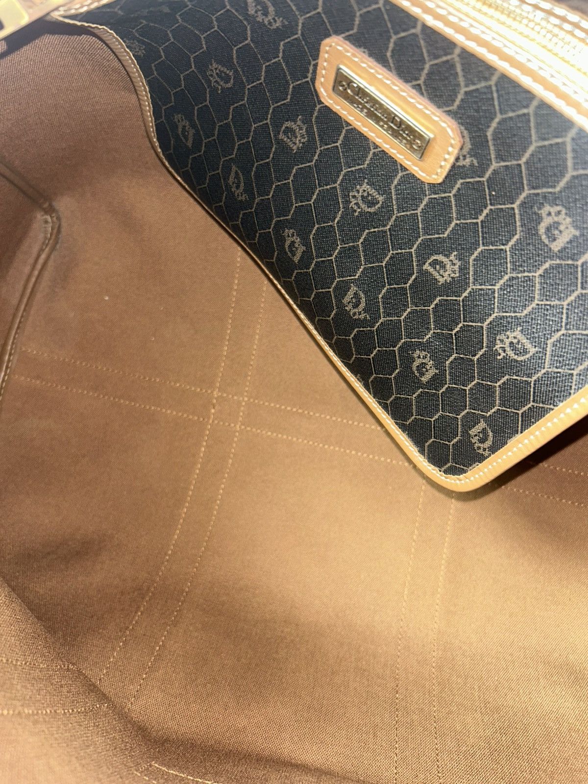 Dior Dior Honey Comb Leather Duffle Bag Size ONE SIZE - 4 Thumbnail