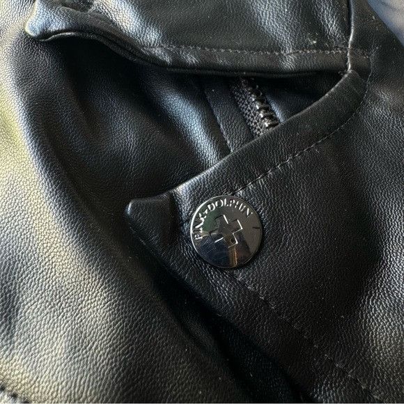 Designer × Pink Dolphin NWT PINK DOLPHIN BLACK LEATHER JACKET SZ SMALL S Size US S / EU 44-46 / 1 - 3 Thumbnail