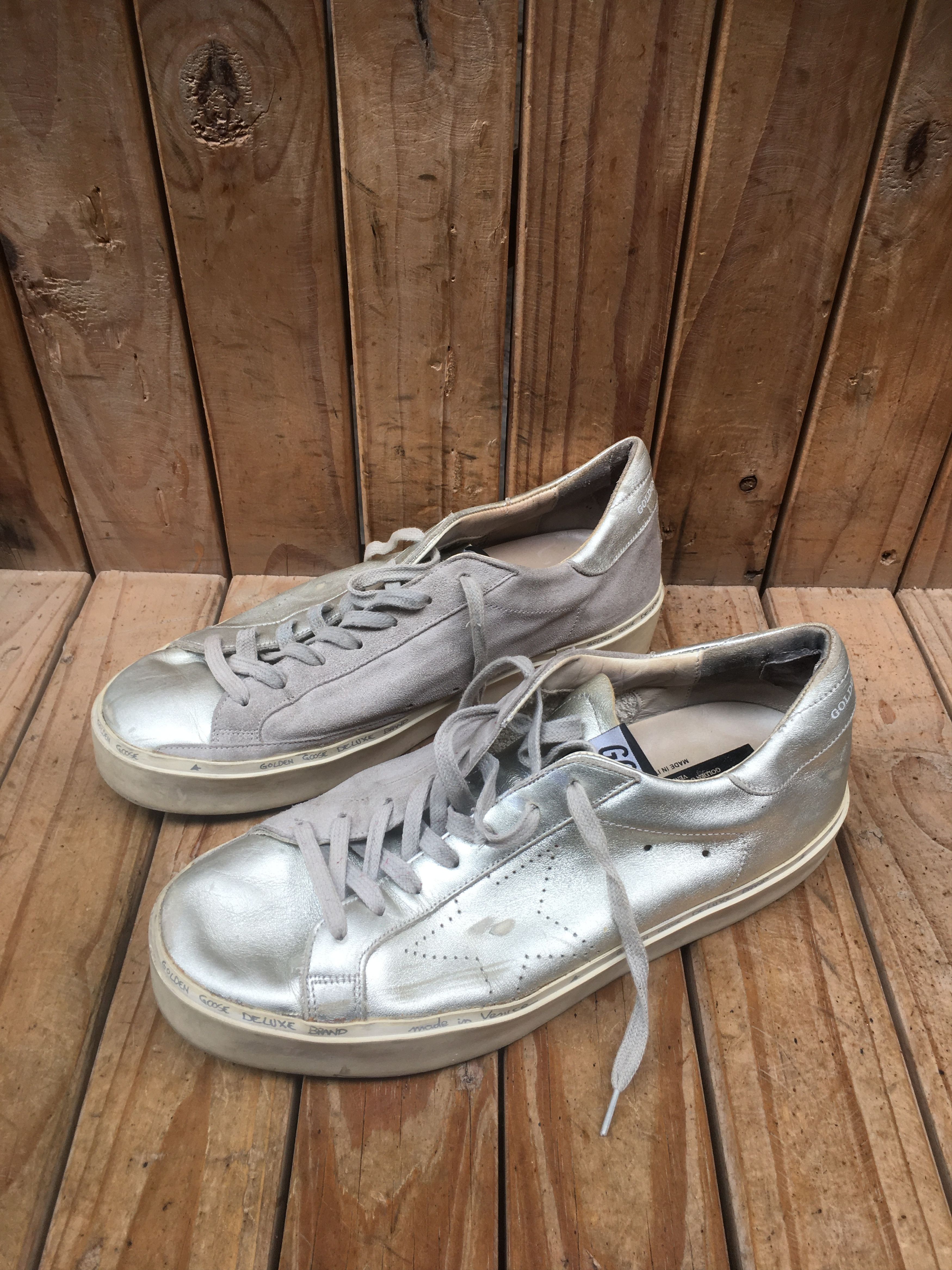 Golden Goose Golden goose deluxe HI STAR Gray leather sneakers EUR 42 Size US 9 / EU 42 - 24 Thumbnail