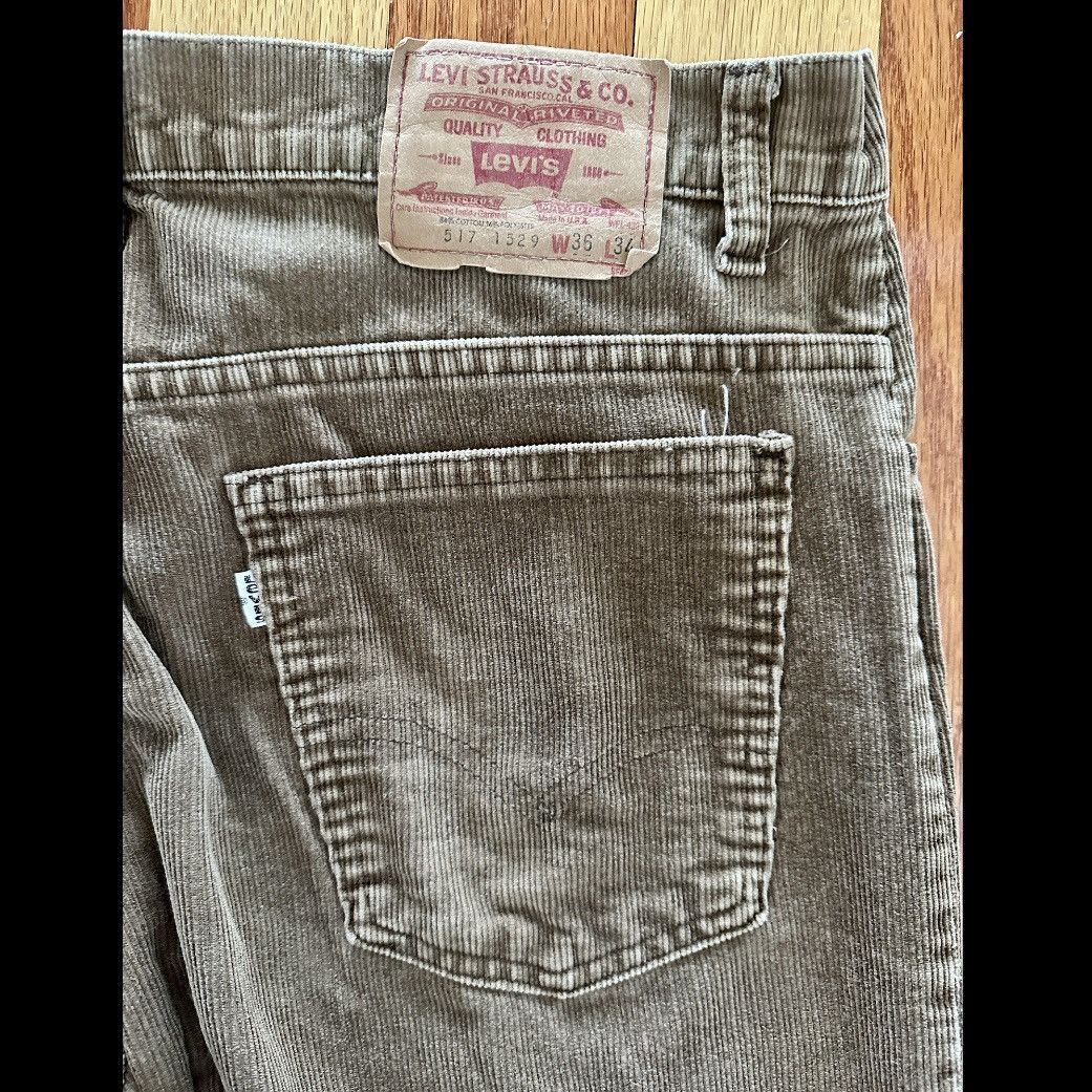 Levi's Vintage Clothing VINTAGE 1980 LEVI'S 517 WHITE TAB BROWN CORDUROY JEANS 36x34 Size US 36 / EU 52 - 11 Thumbnail