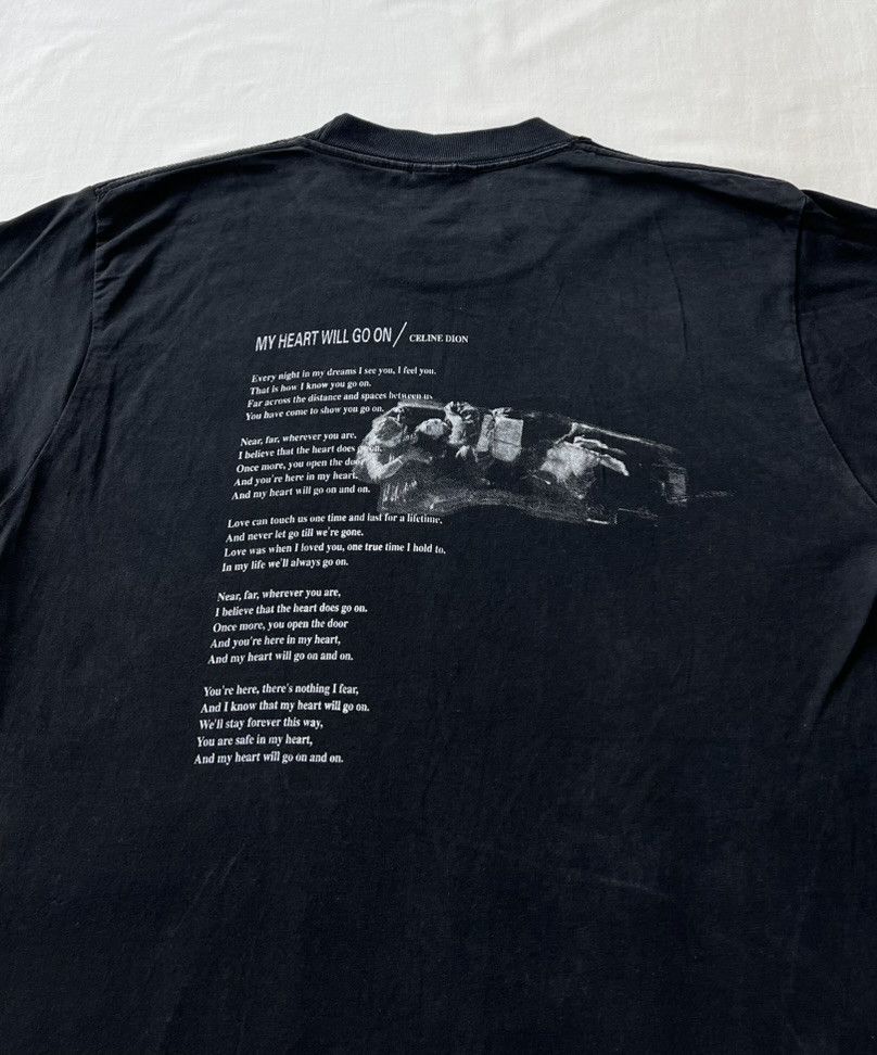 Vintage Vintage 90s Titanic Leonardo Dicaprio Movie Black T-shirt Size US S / EU 44-46 / 1 - 12 Thumbnail