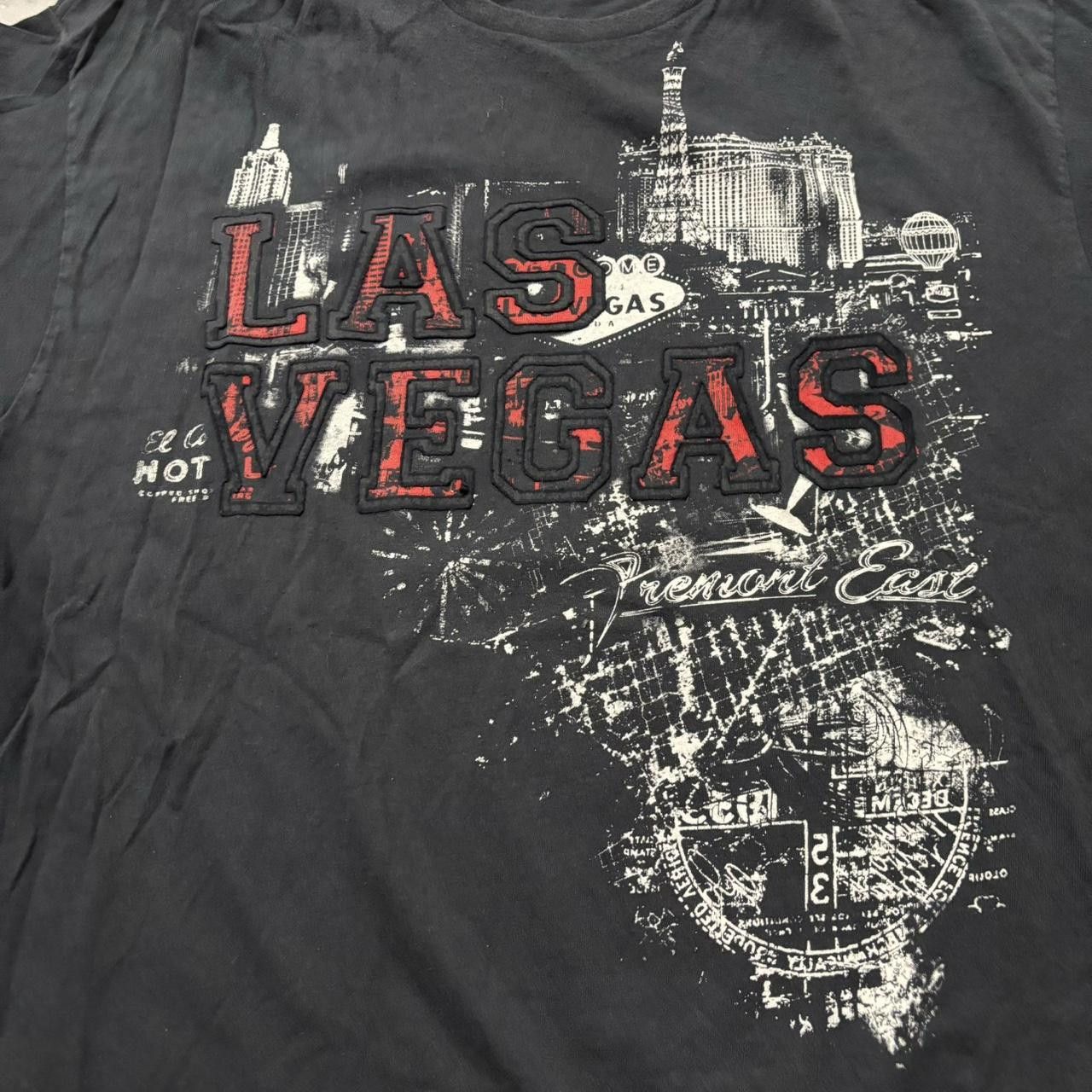 Japanese Brand × Vintage Crazy Vintage Y2K/2000s Grunge Las Vegas Graphic Tee! Size US XL / EU 56 / 4 - 2 Thumbnail