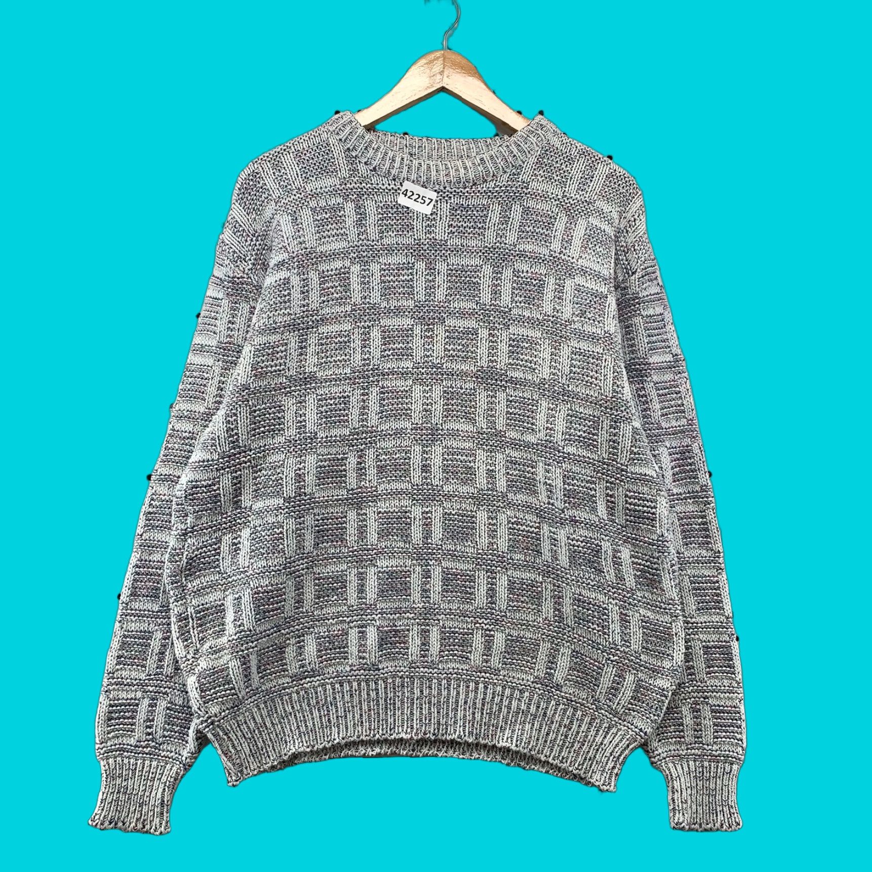 Croft & Barrow VINTAGE Croft & Barrow Sweater Gray Medium Long Sleeve Pullover Mens Geometric Casual Size US M / EU 48-50 / 2 - 1 Thumbnail
