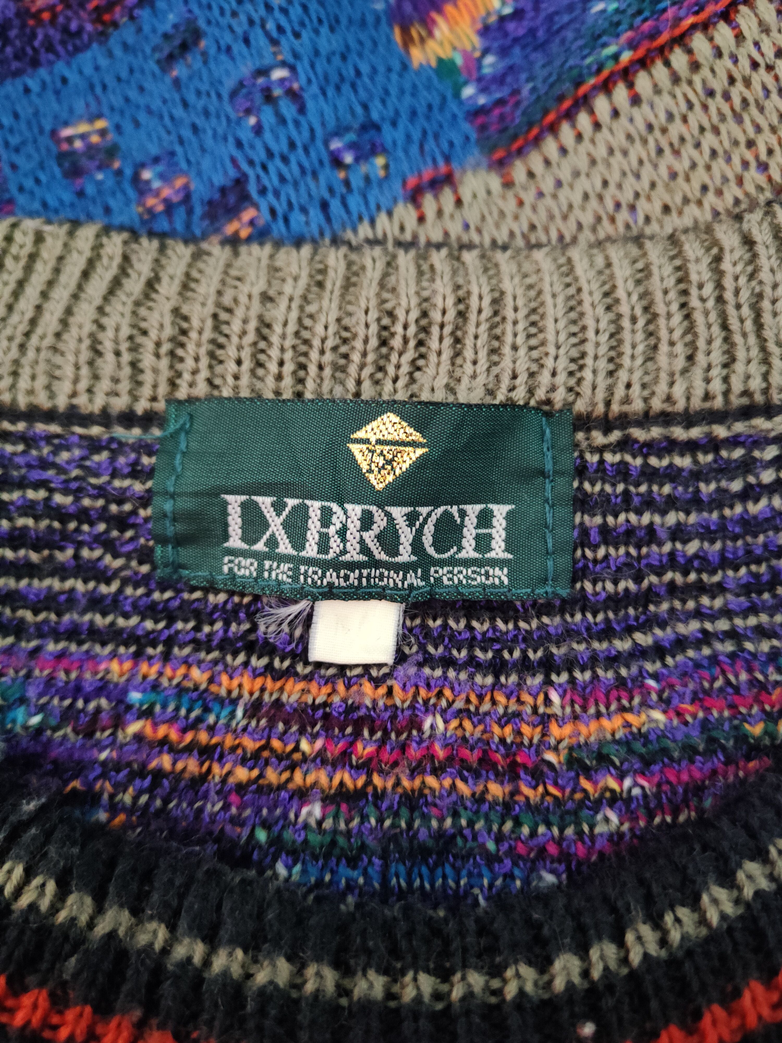 Hypebeast DL IxBrych Purple Red art Knitwear Sweatshirt vintage #S1263 Size US M / EU 48-50 / 2 - 11 Thumbnail