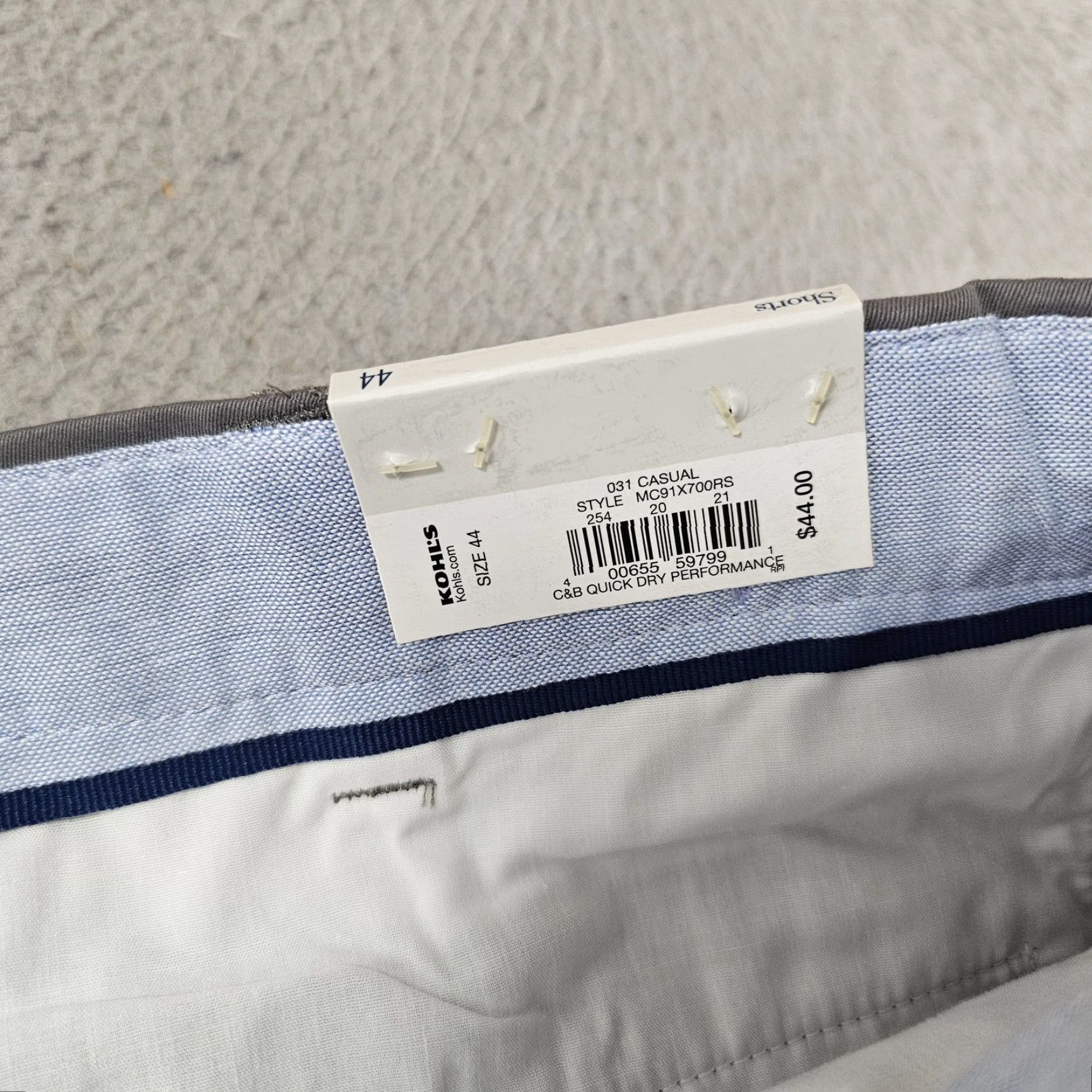 Croft & Barrow Croft & Barrow Quick Dry Performance Shorts Mens 44 Gray Chino Flat Front NWT Size US 44 / EU 60 - 3 Thumbnail