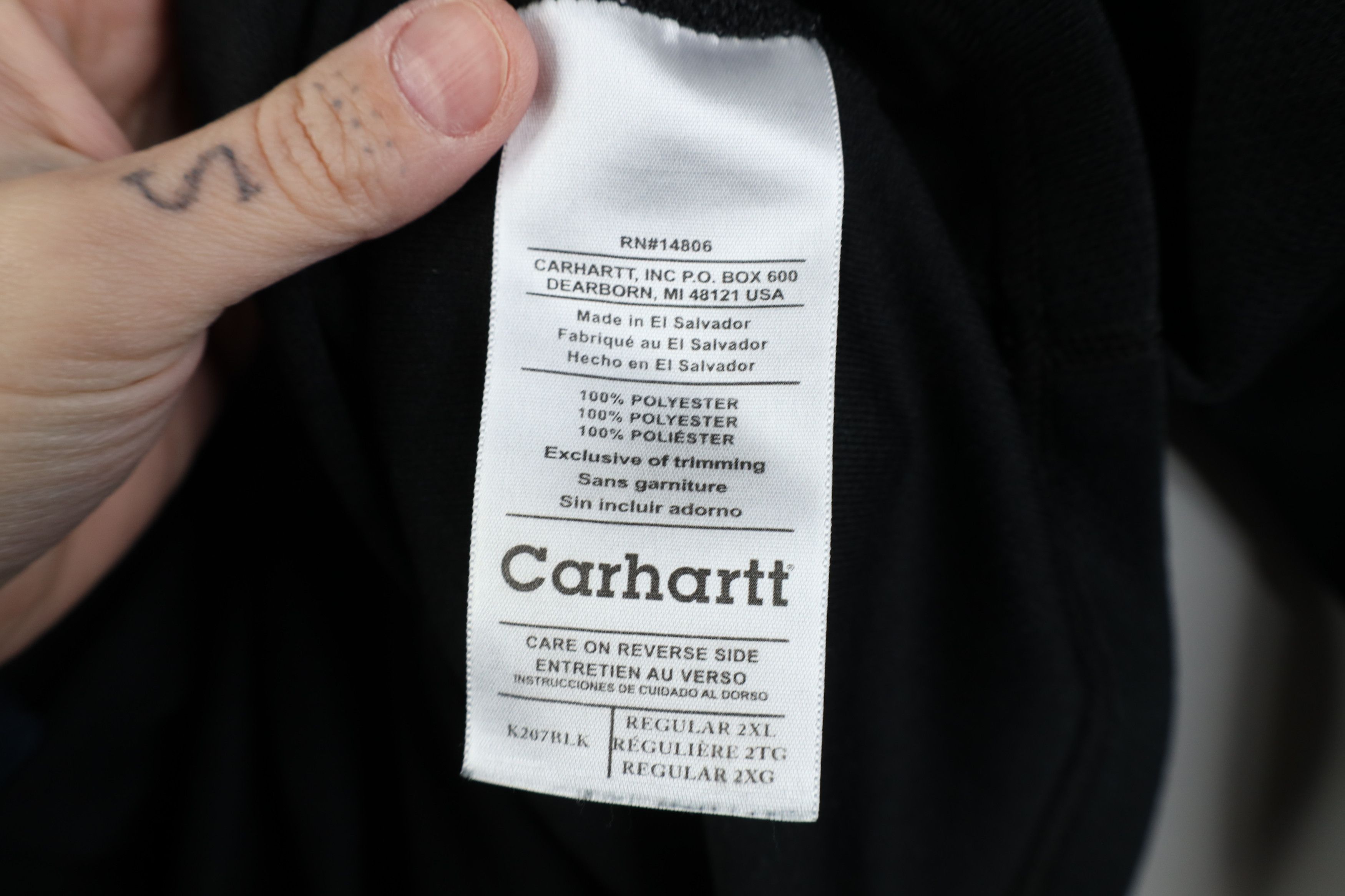 Carhartt Vintage Y2K Carhartt Thermal Knit Long Sleeve T-Shirt Black Size US XXL / EU 58 / 5 - 7 Thumbnail