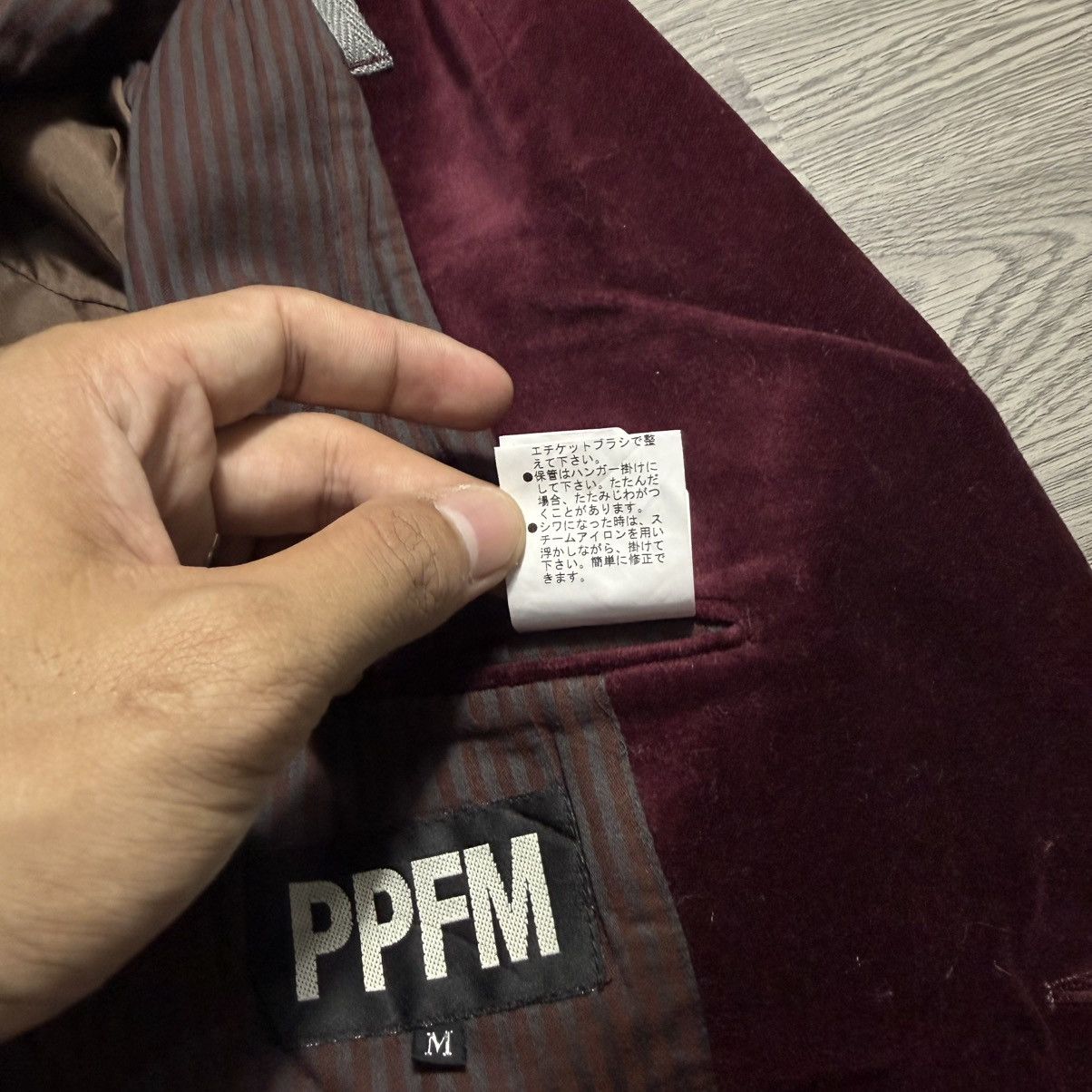 PPFM 💥 Vintage PPFM blazer Velvet Burgundy 💥 Size 38R - 7 Thumbnail