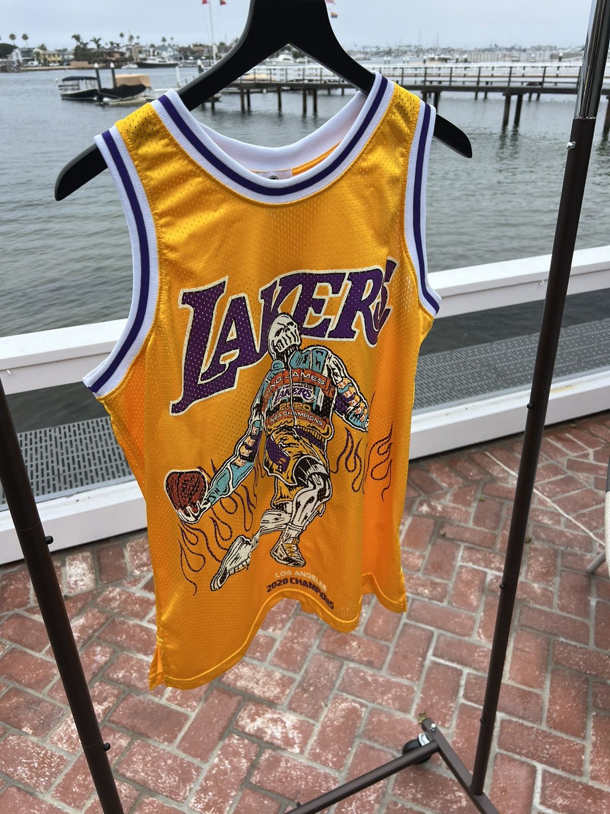 Warren Lotas Lakers 2020 champions jersey Tops