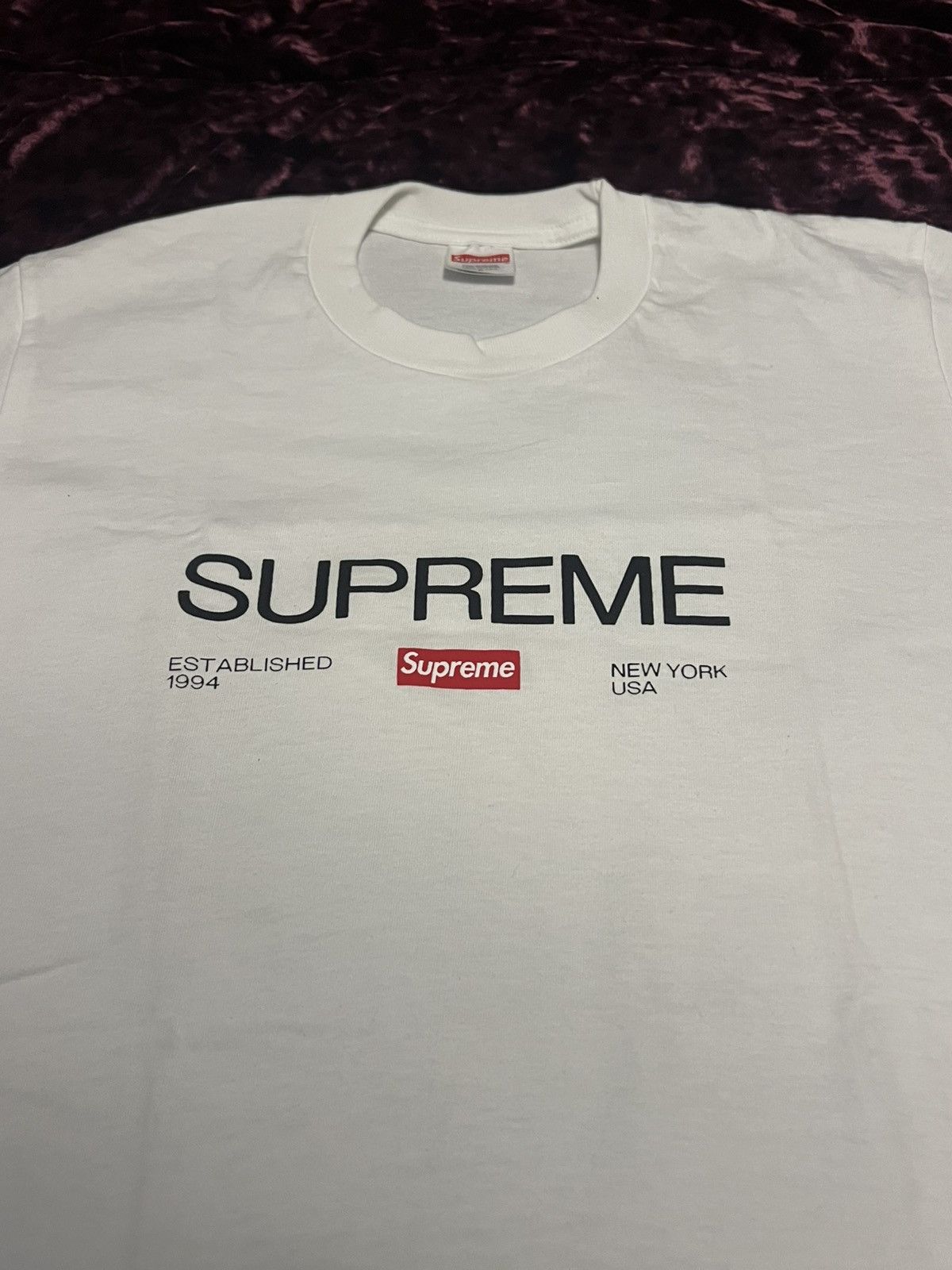 Supreme Supreme Est. 1994 Tee White Size US S / EU 44-46 / 1 - 2 Thumbnail