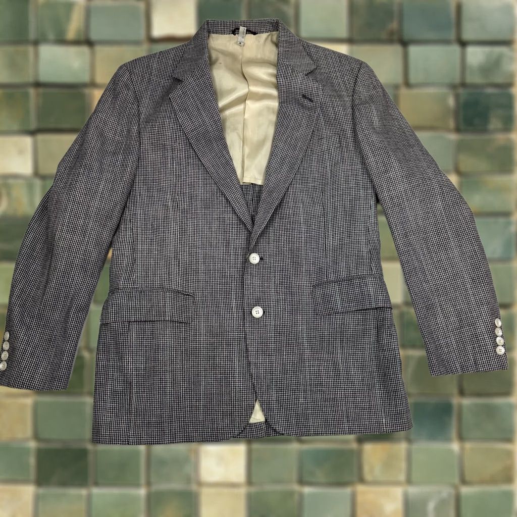 Vintage VINTAGE Cricketeer Stuart Gibbs Sports Coat Houndstooth 2 Button Gray 42 Mens Coat / Sport Coat / 2 Piece / Regular / Gray / United States Size US XS / EU 42 / 0 - 1 Thumbnail