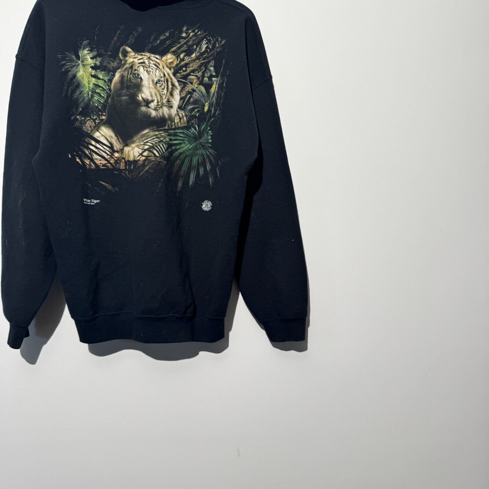 Vintage Vintage Unisex Black Cotton Zip Hoodie Size L Size US L / EU 52-54 / 3 - 3 Thumbnail