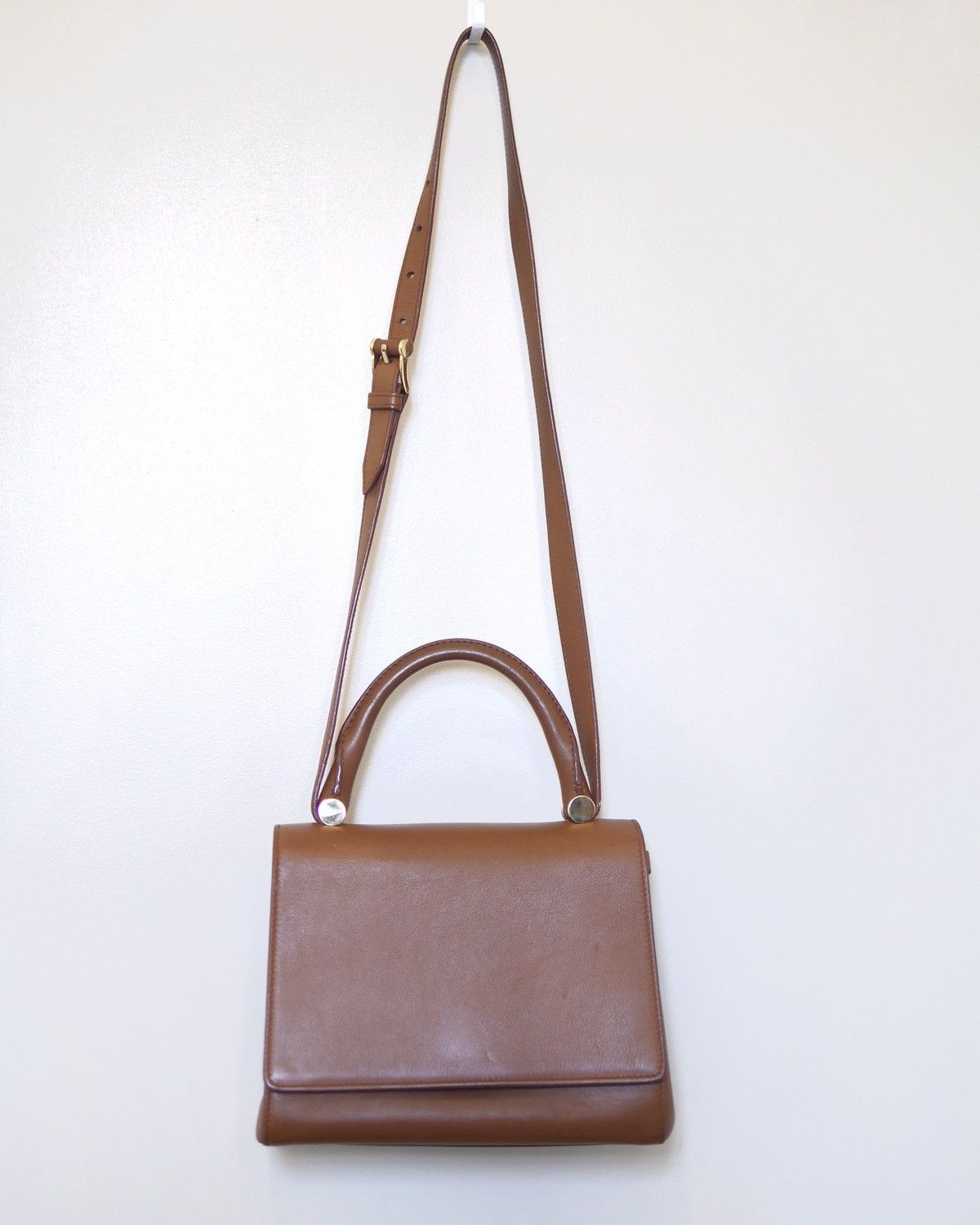Max Mara leather 2way shoulder handle bag