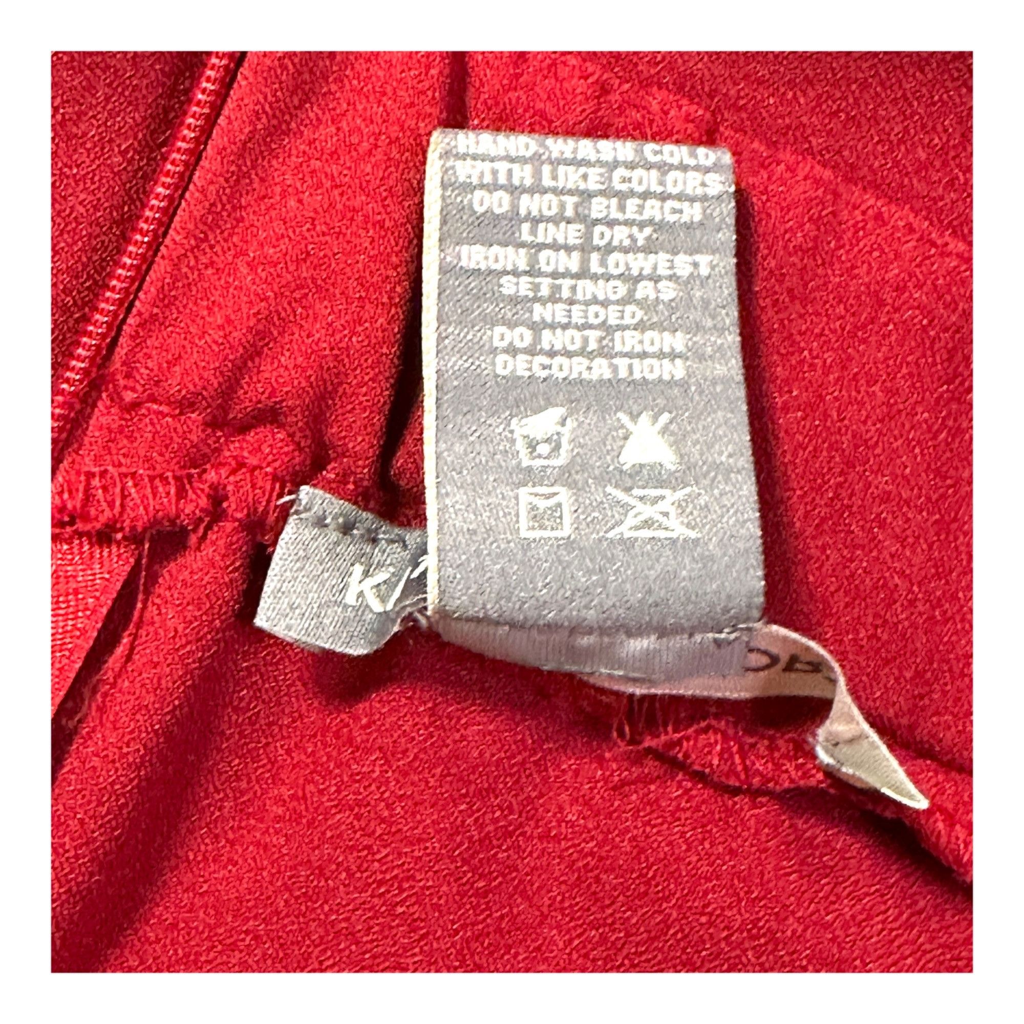 Designer Kate & Mallory Cranberry Red Front Pleated Skirt 1X Poly/Spa Size 32" / US 10 / IT 46 - 6 Thumbnail