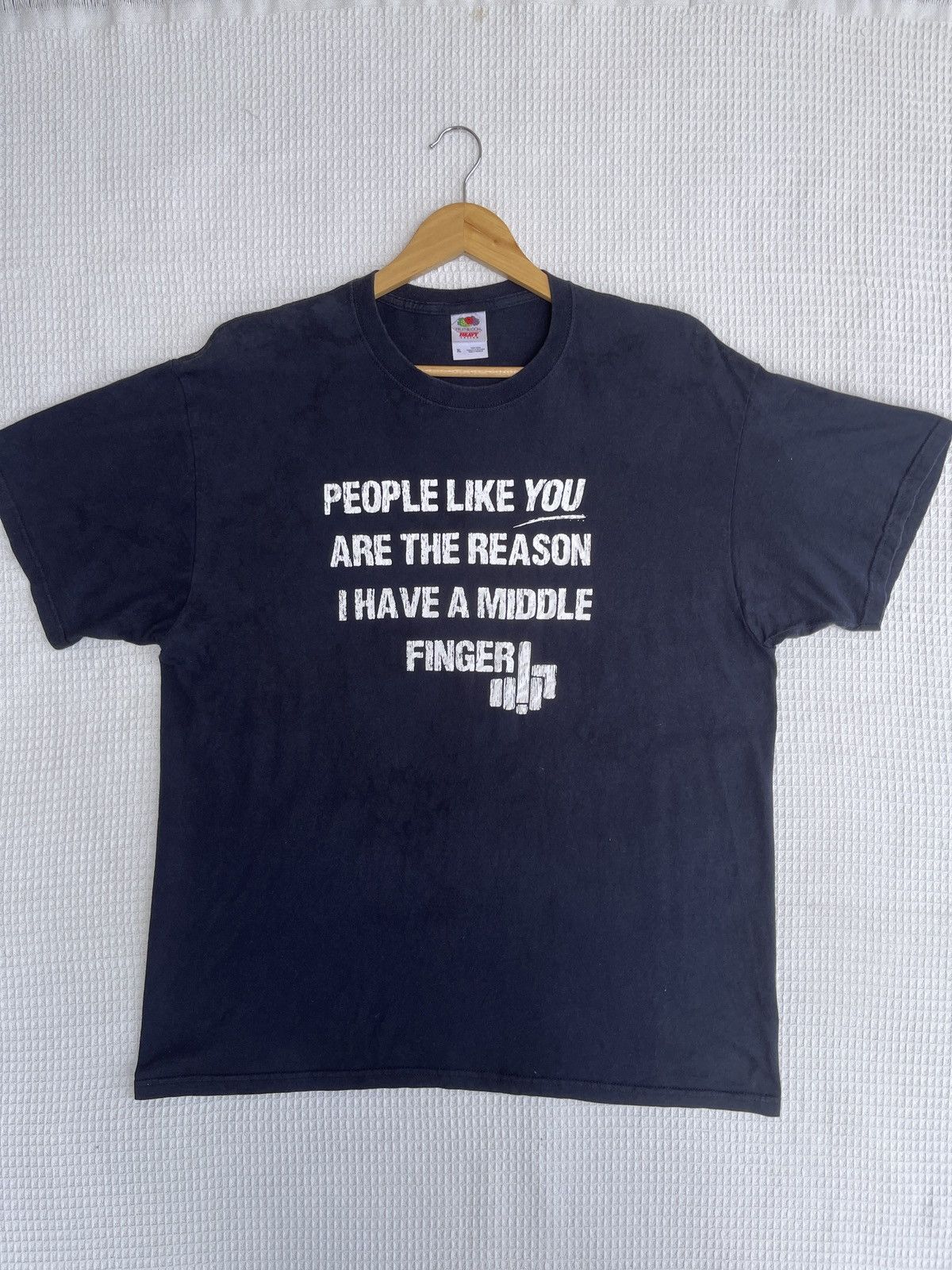 Fruit Of The Loom Last Drop🔥Rare🔥Vintage Humor Fuck Finger ERD GRUNGE TEE Size US XL / EU 56 / 4 - 6 Thumbnail